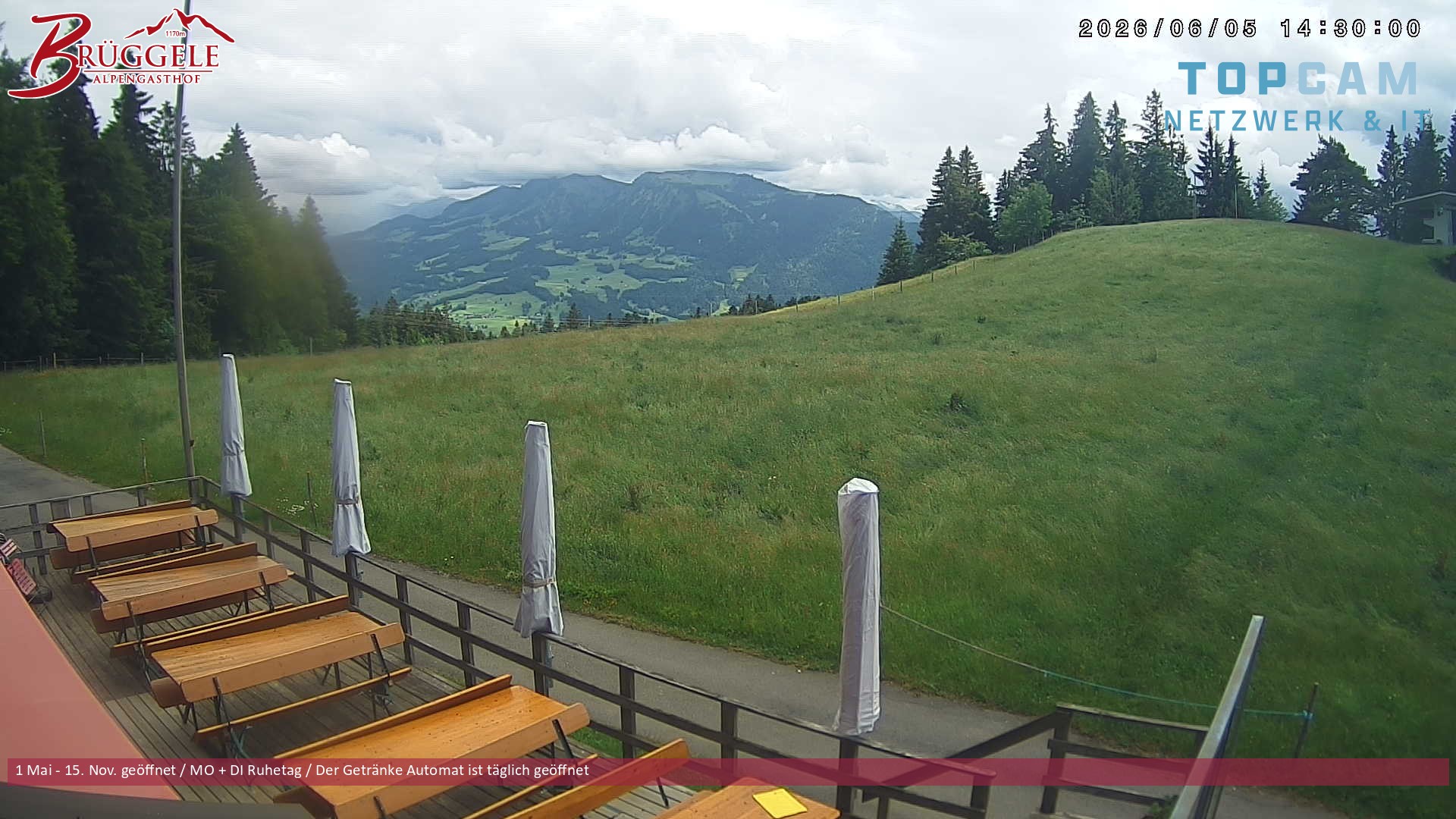 Archiv Foto Webcam Alberschwende, Alpengasthof Brüggele