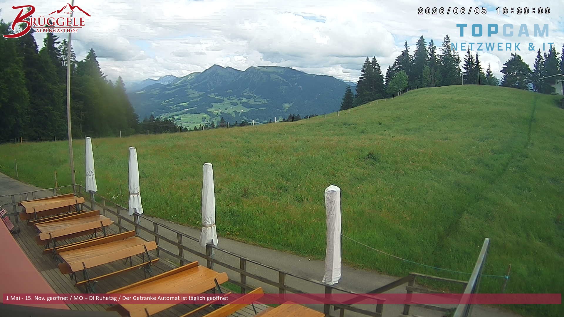 Archiv Foto Webcam Alberschwende, Alpengasthof Brüggele