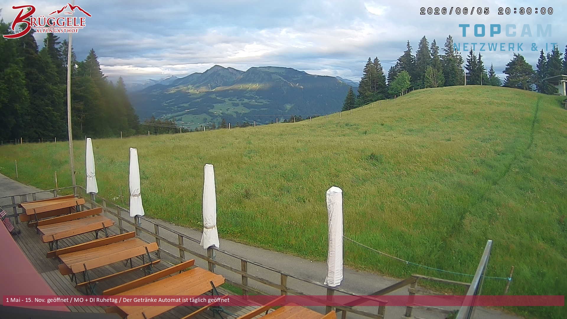 Archiv Foto Webcam Alberschwende, Alpengasthof Brüggele