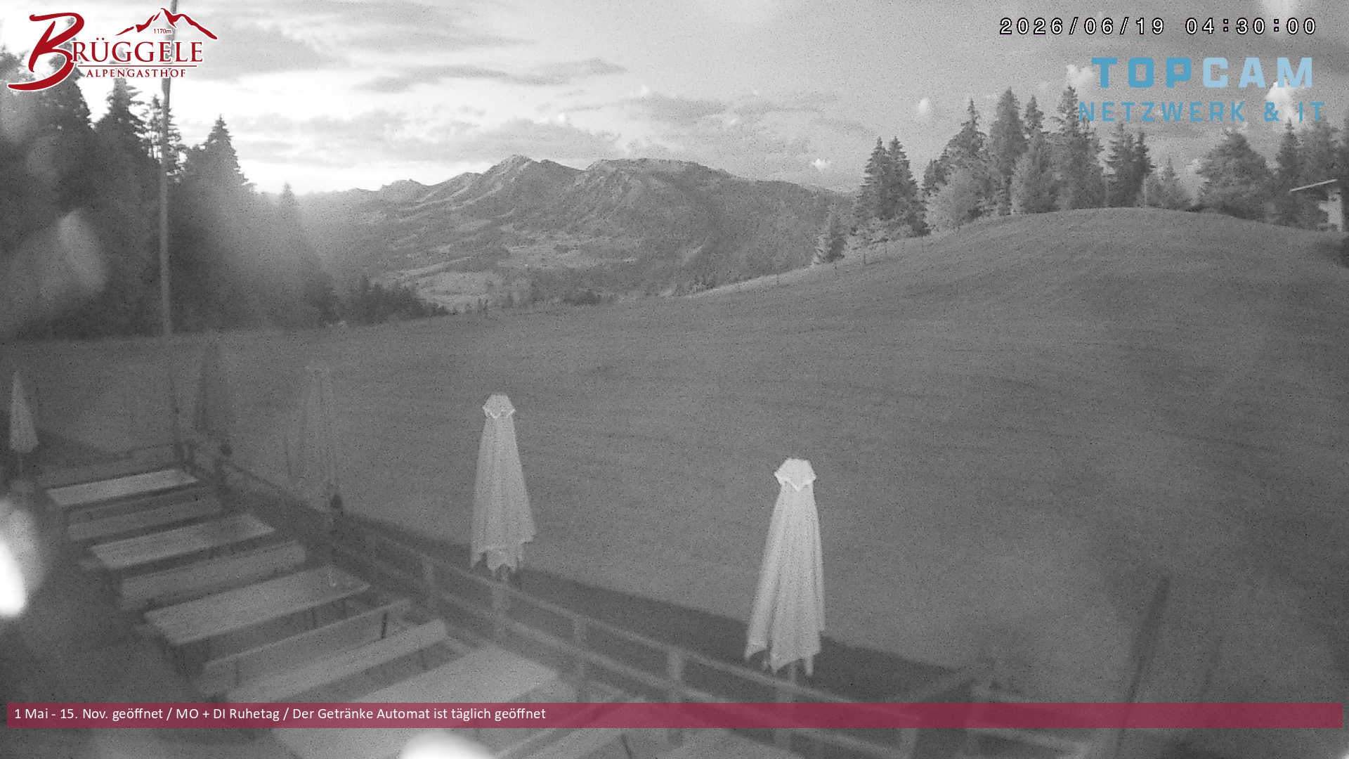 Archiv Foto Webcam Alberschwende, Alpengasthof Brüggele