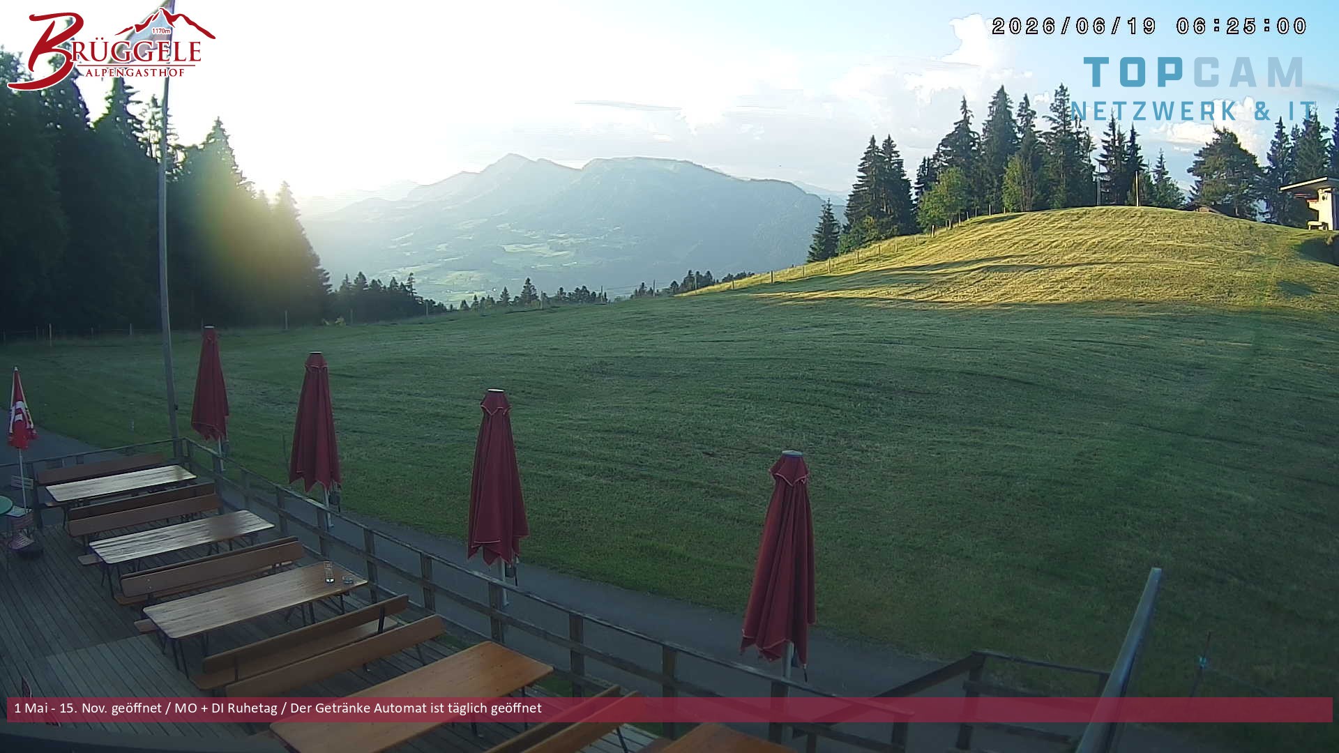 Archiv Foto Webcam Alberschwende, Alpengasthof Brüggele