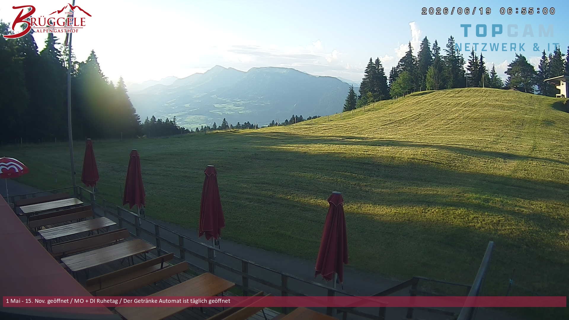 Archiv Foto Webcam Alberschwende, Alpengasthof Brüggele