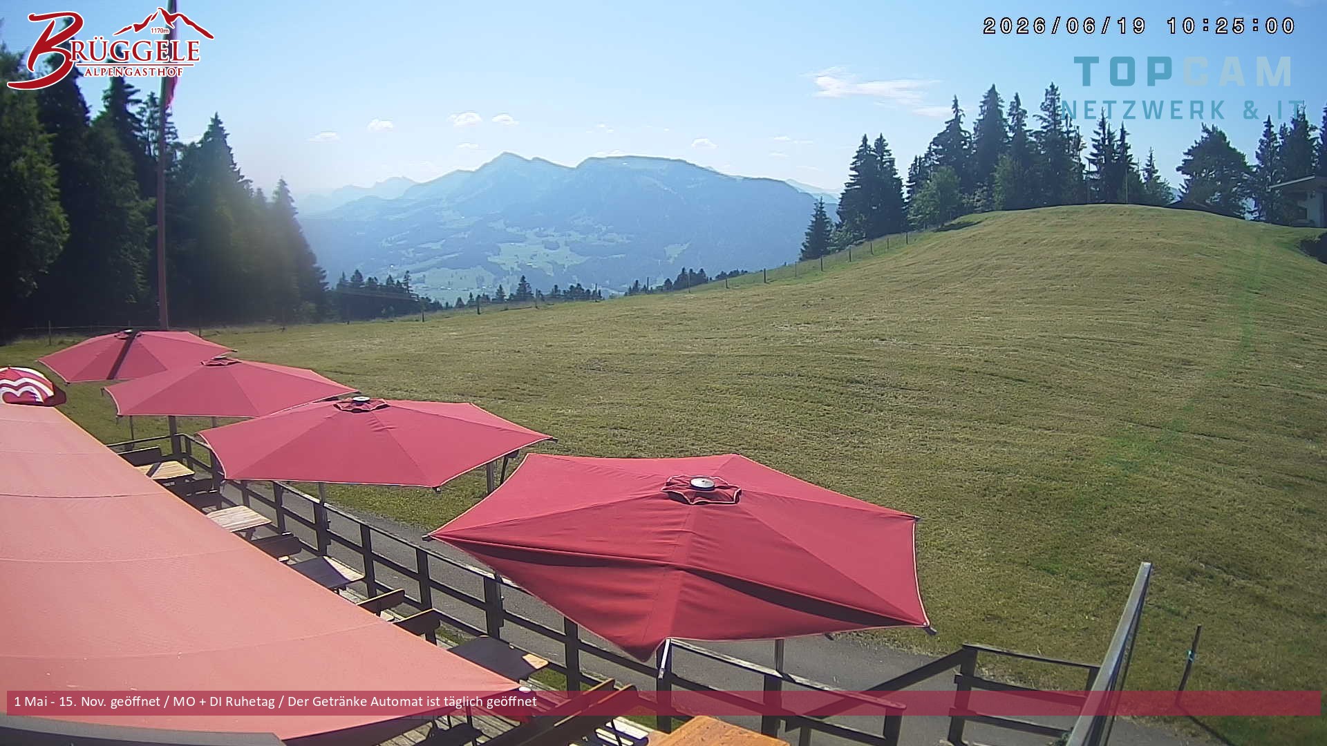 Archiv Foto Webcam Alberschwende, Alpengasthof Brüggele