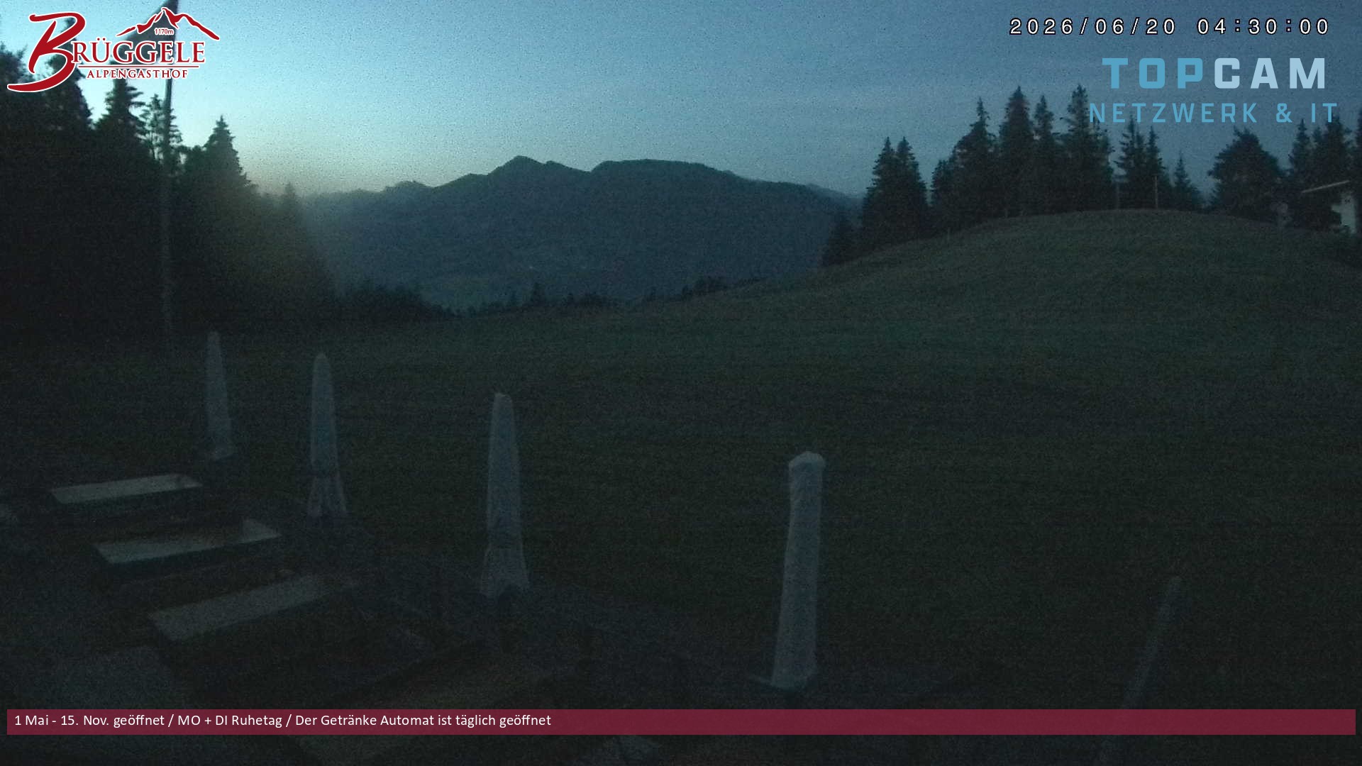 Archiv Foto Webcam Alberschwende, Alpengasthof Brüggele
