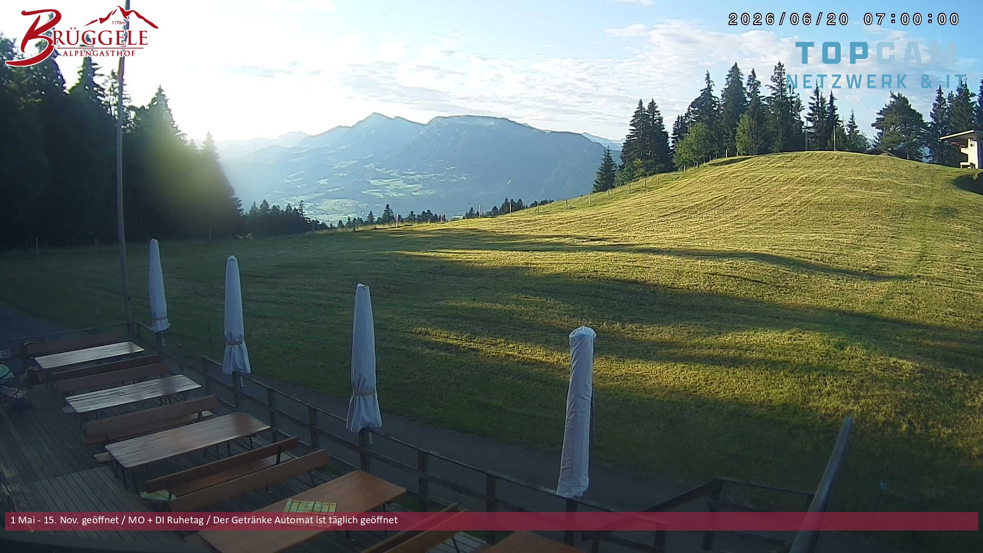 Archiv Foto Webcam Alberschwende, Alpengasthof Brüggele