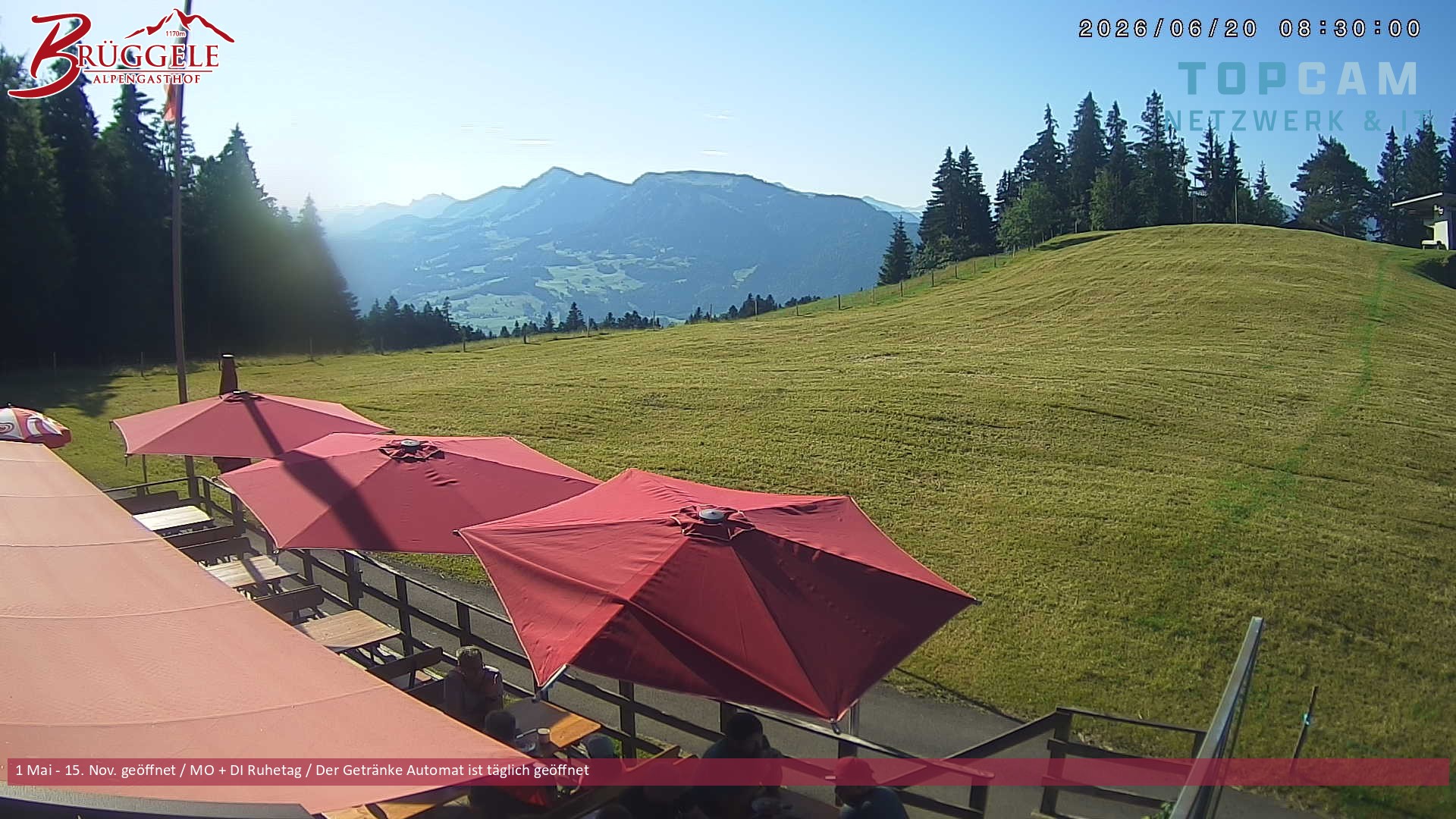Archiv Foto Webcam Alberschwende, Alpengasthof Brüggele