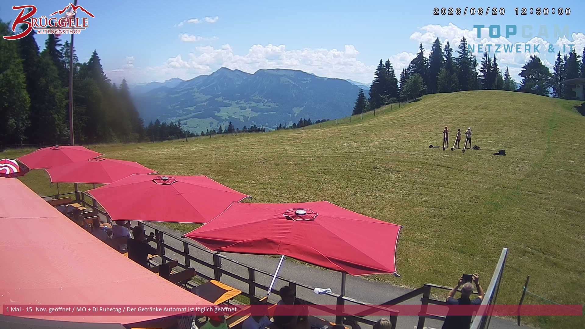 Archiv Foto Webcam Alberschwende, Alpengasthof Brüggele