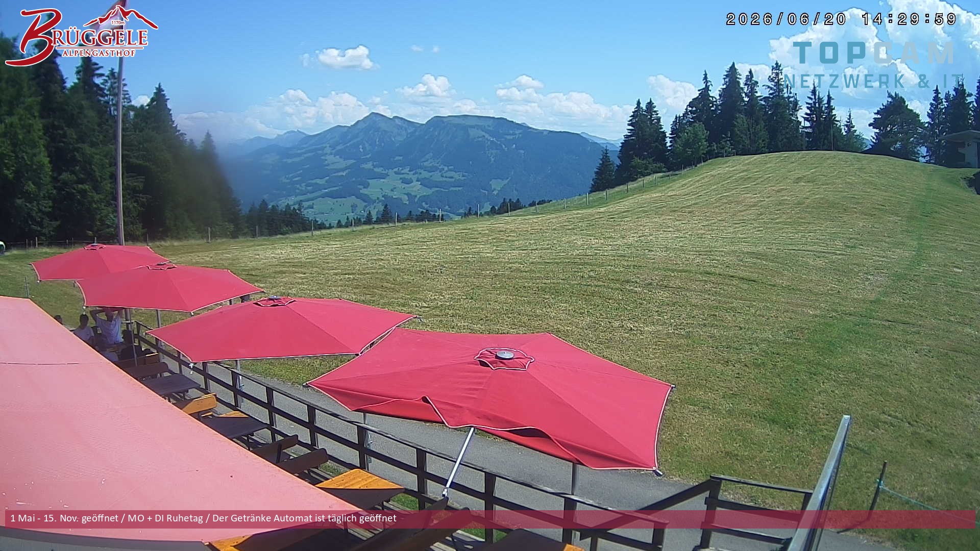 Archiv Foto Webcam Alberschwende, Alpengasthof Brüggele