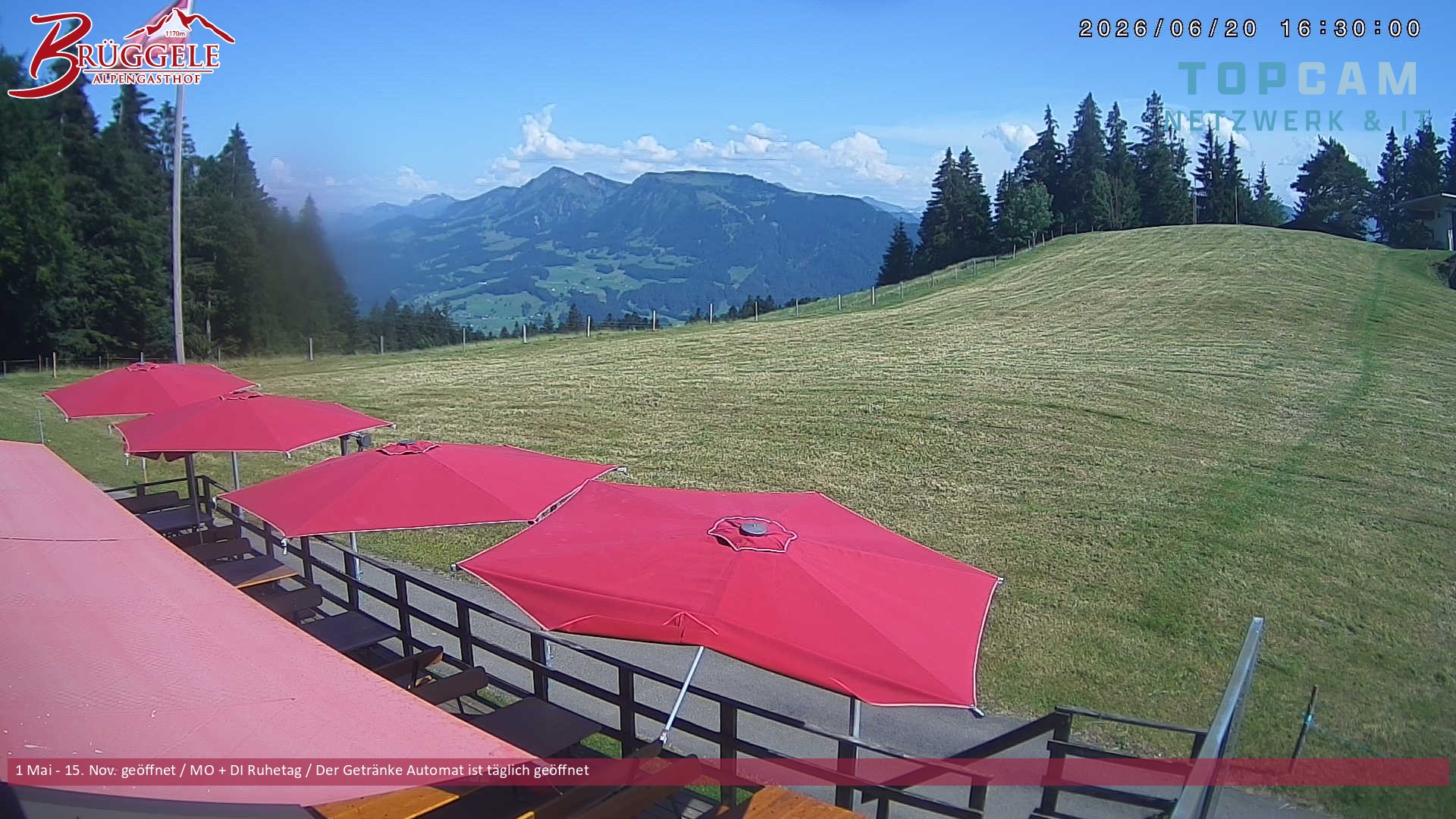 Archiv Foto Webcam Alberschwende, Alpengasthof Brüggele