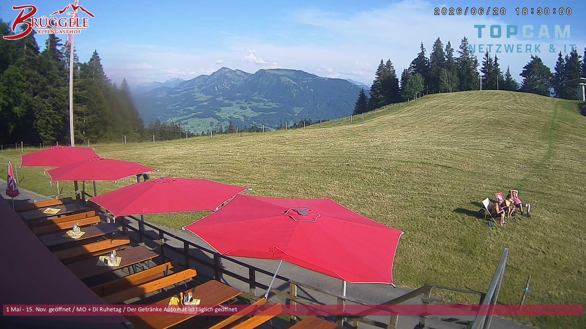Archiv Foto Webcam Alberschwende, Alpengasthof Brüggele