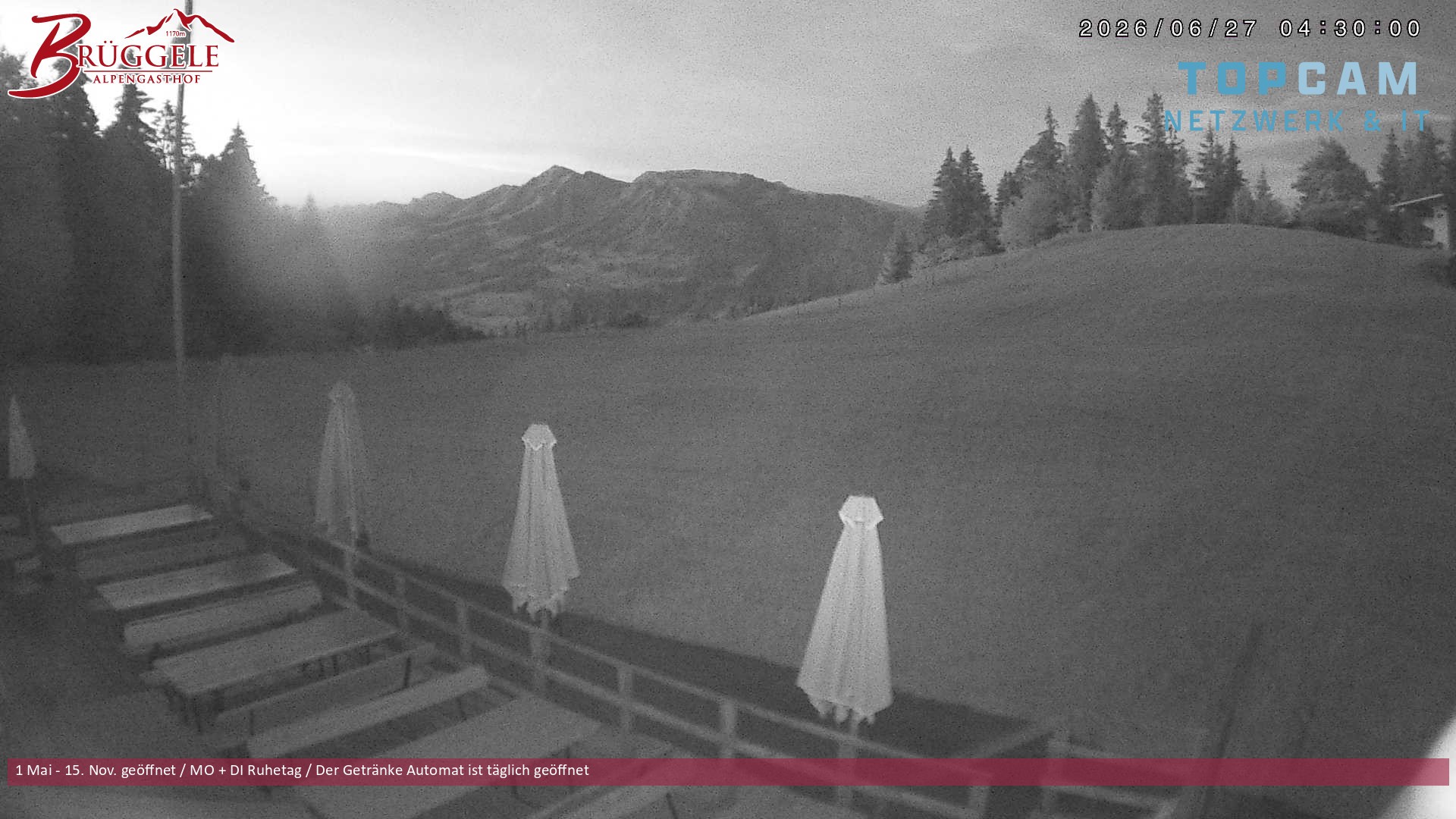 Archiv Foto Webcam Alberschwende, Alpengasthof Brüggele