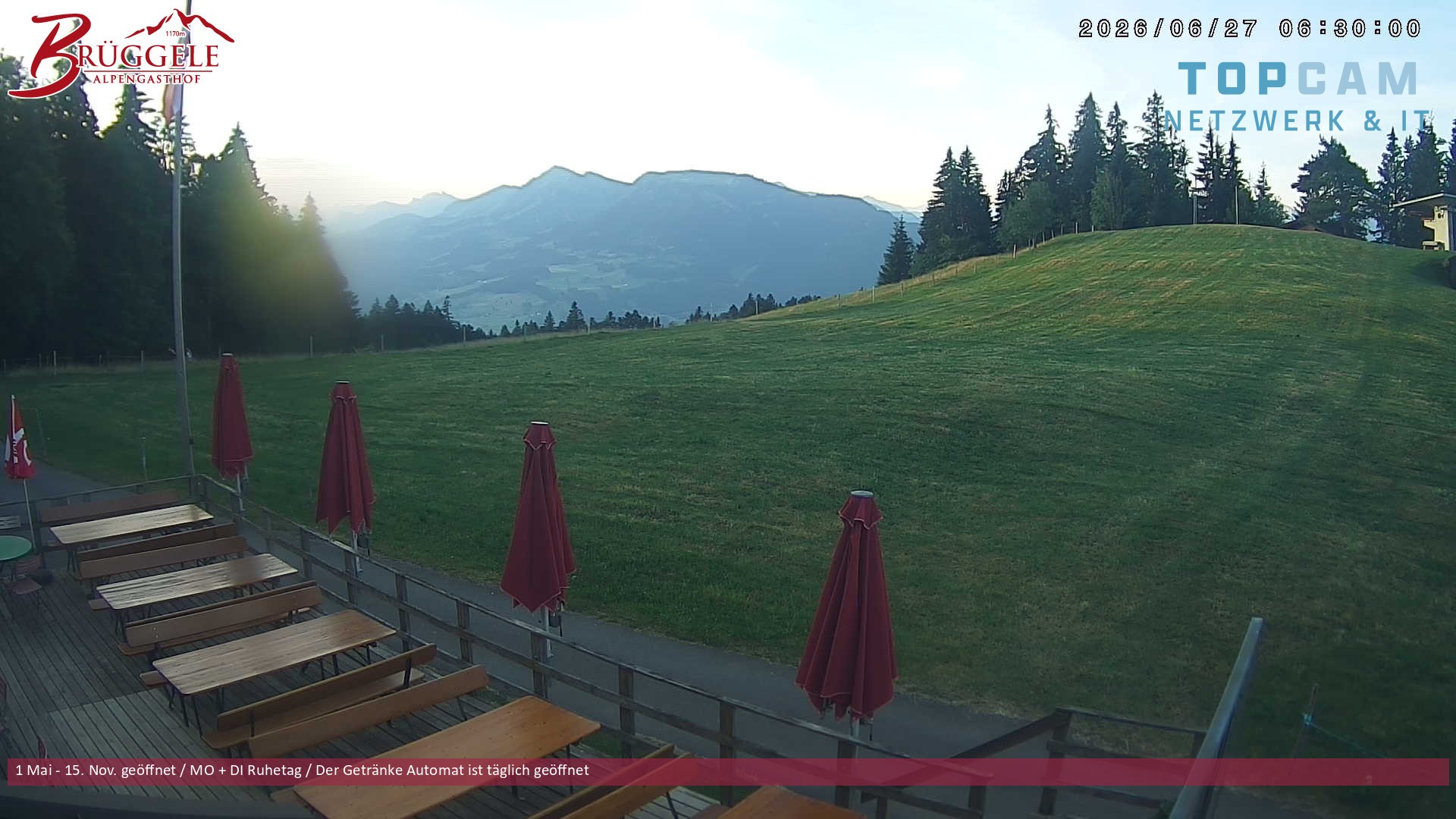 Archiv Foto Webcam Alberschwende, Alpengasthof Brüggele