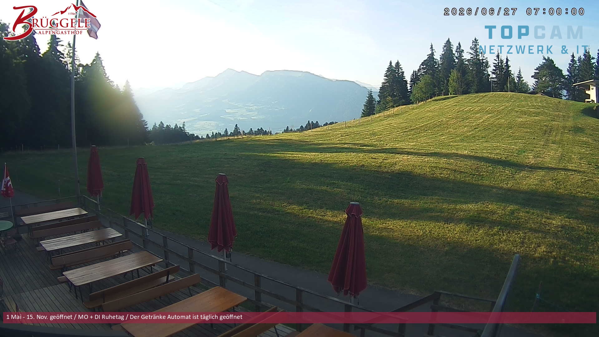 Archiv Foto Webcam Alberschwende, Alpengasthof Brüggele