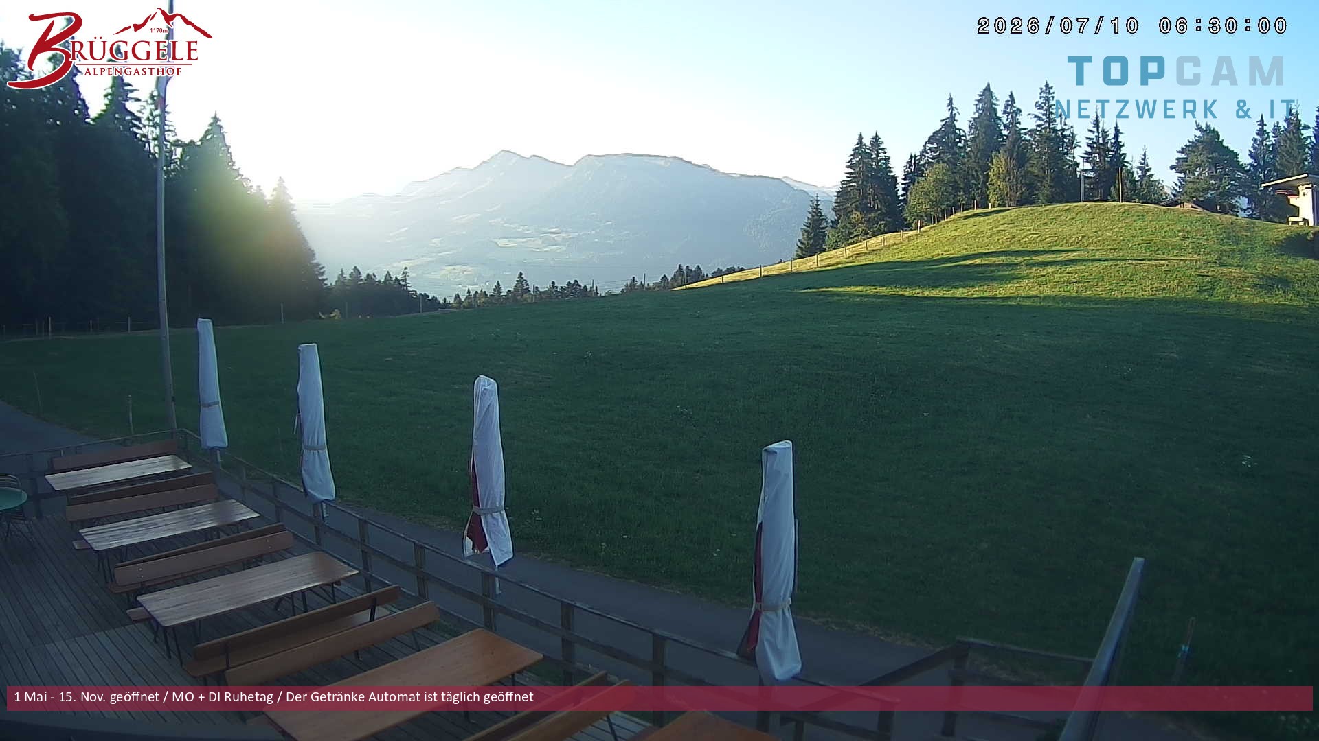 Archiv Foto Webcam Alberschwende, Alpengasthof Brüggele