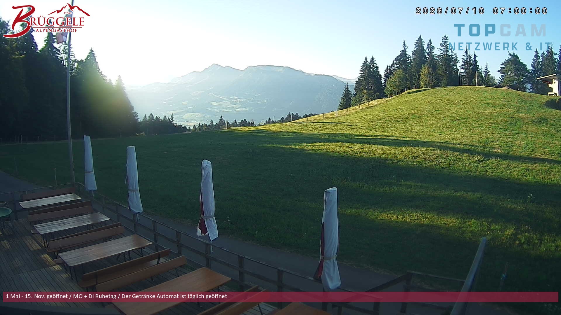 Archiv Foto Webcam Alberschwende, Alpengasthof Brüggele
