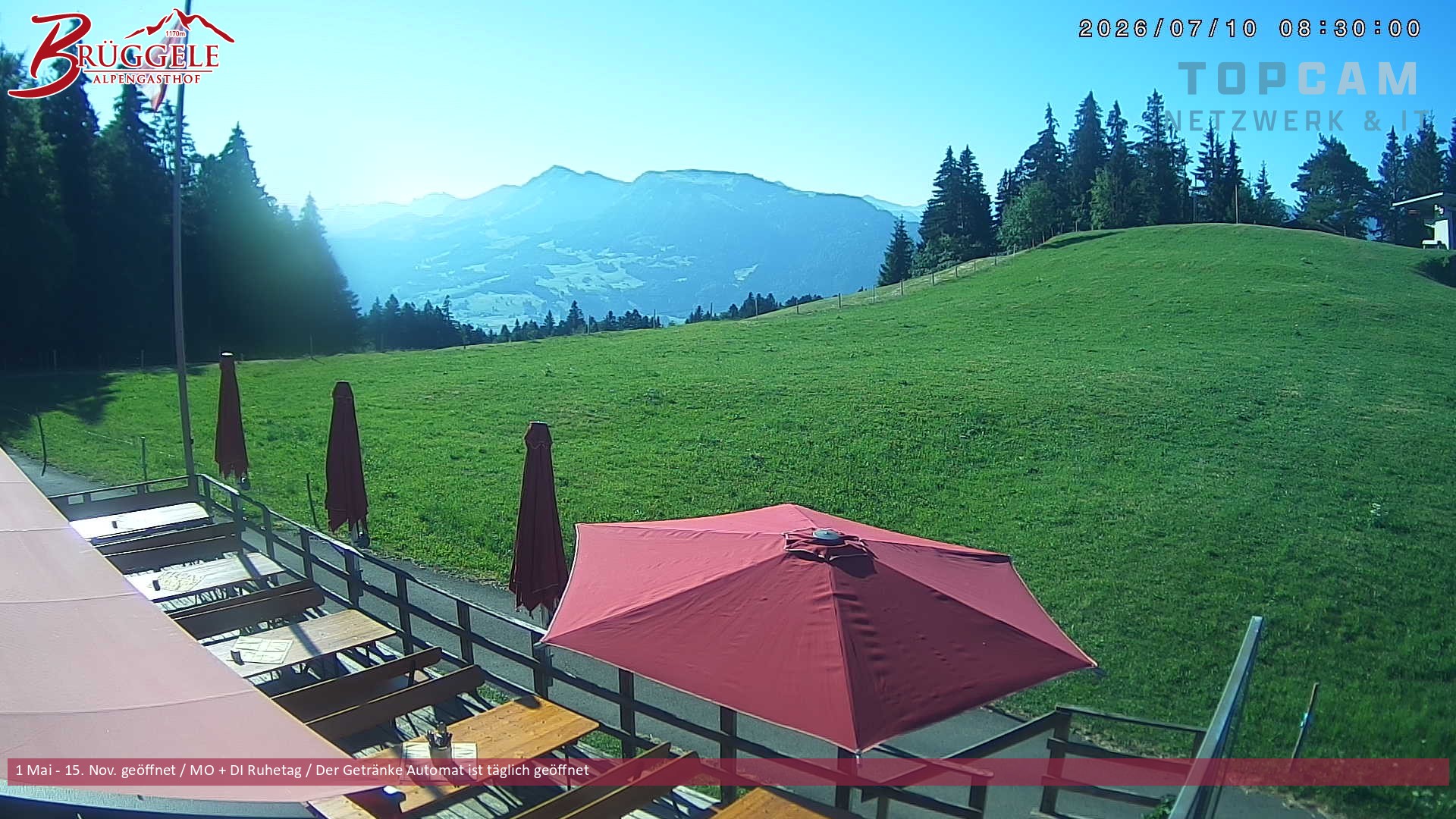 Archiv Foto Webcam Alberschwende, Alpengasthof Brüggele