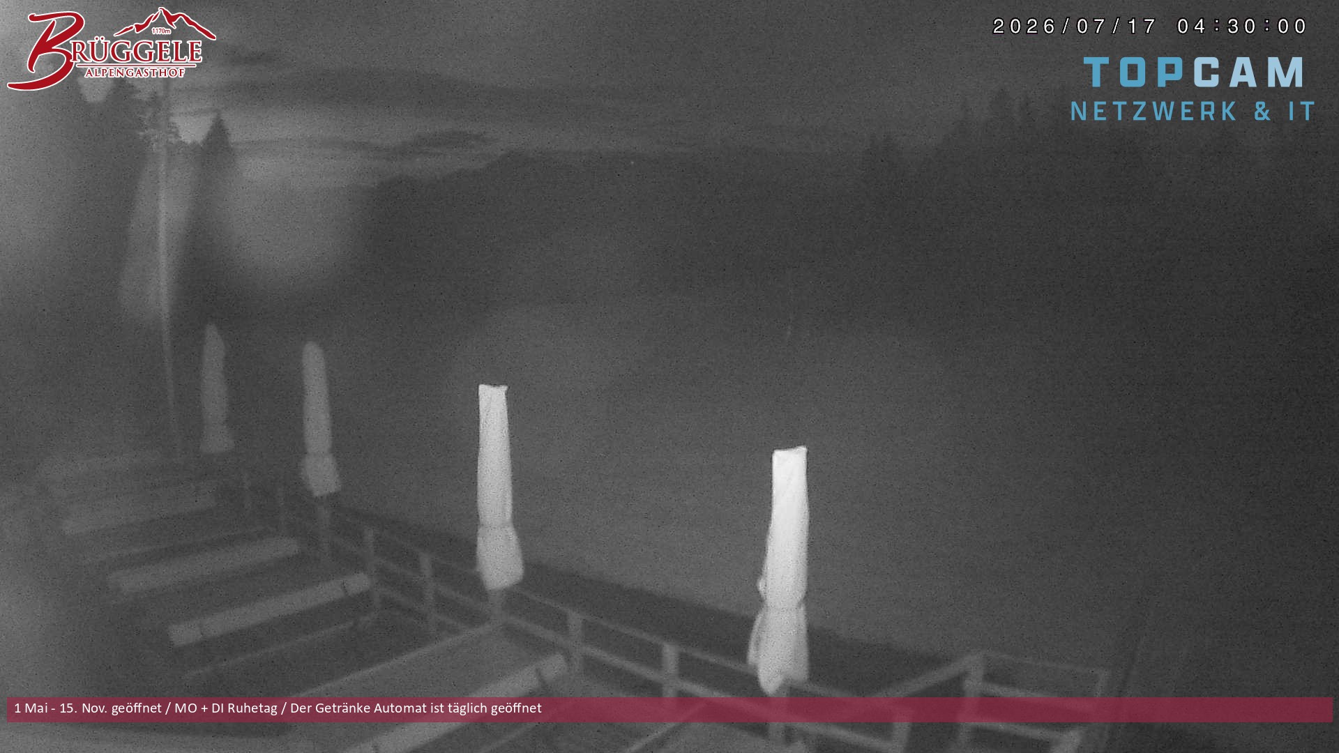 Archiv Foto Webcam Alberschwende, Alpengasthof Brüggele