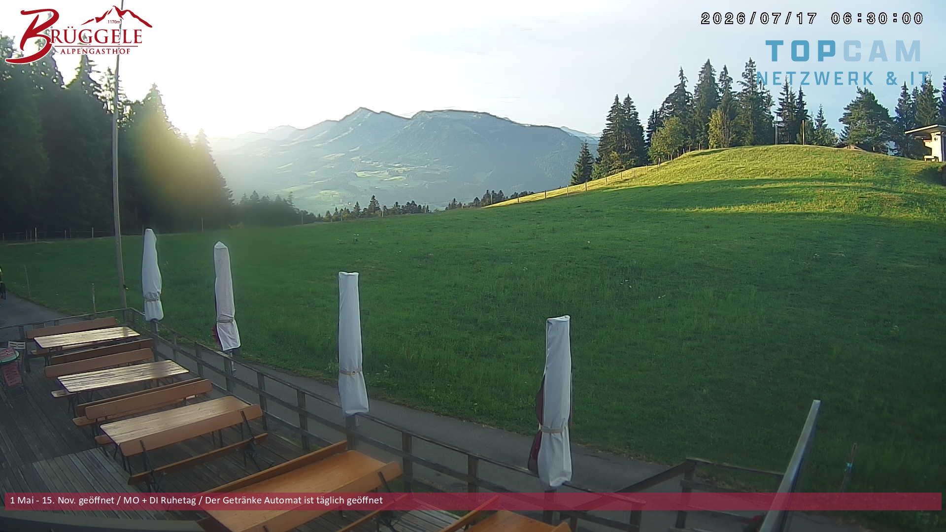 Archiv Foto Webcam Alberschwende, Alpengasthof Brüggele