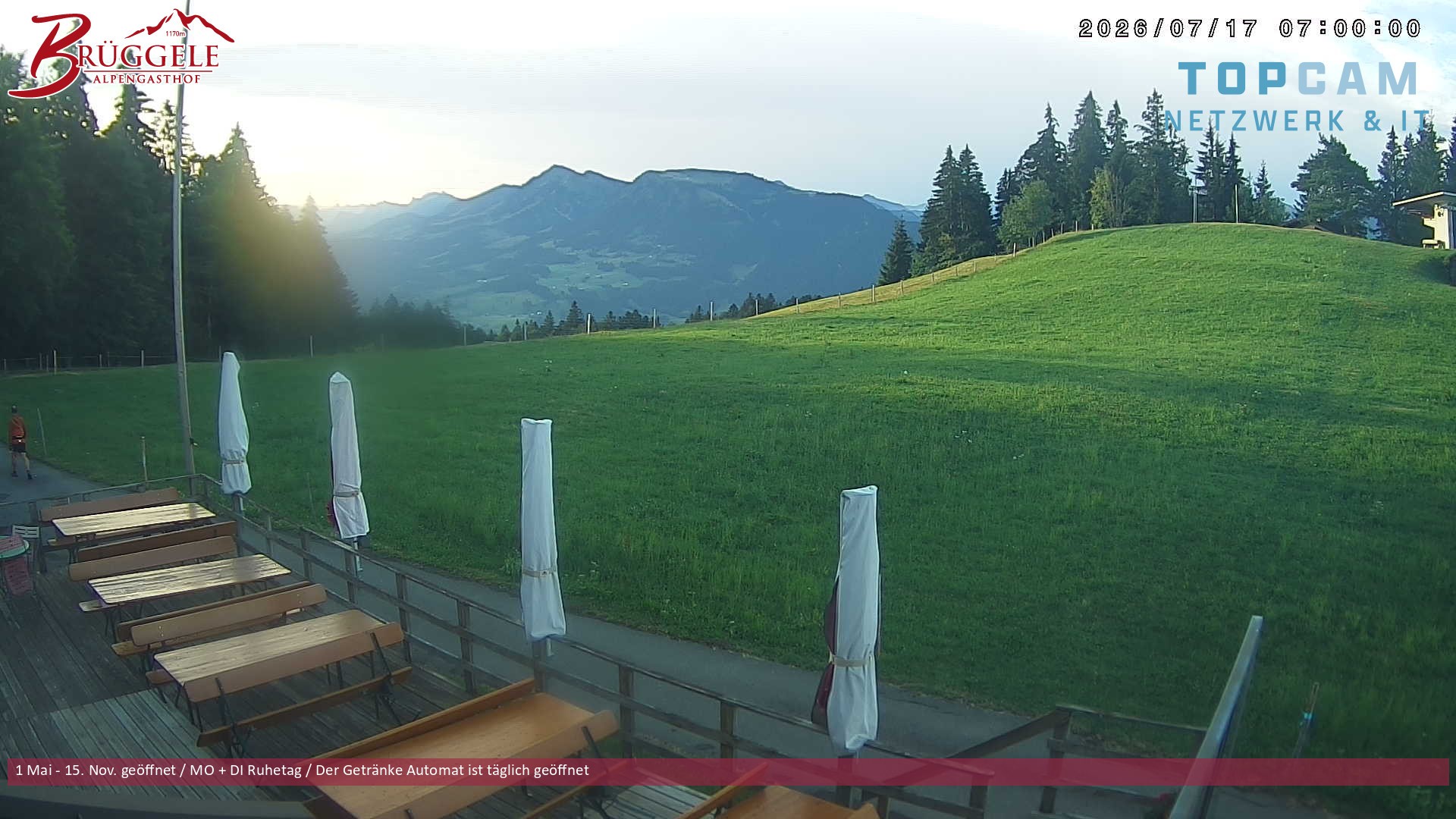 Archiv Foto Webcam Alberschwende, Alpengasthof Brüggele