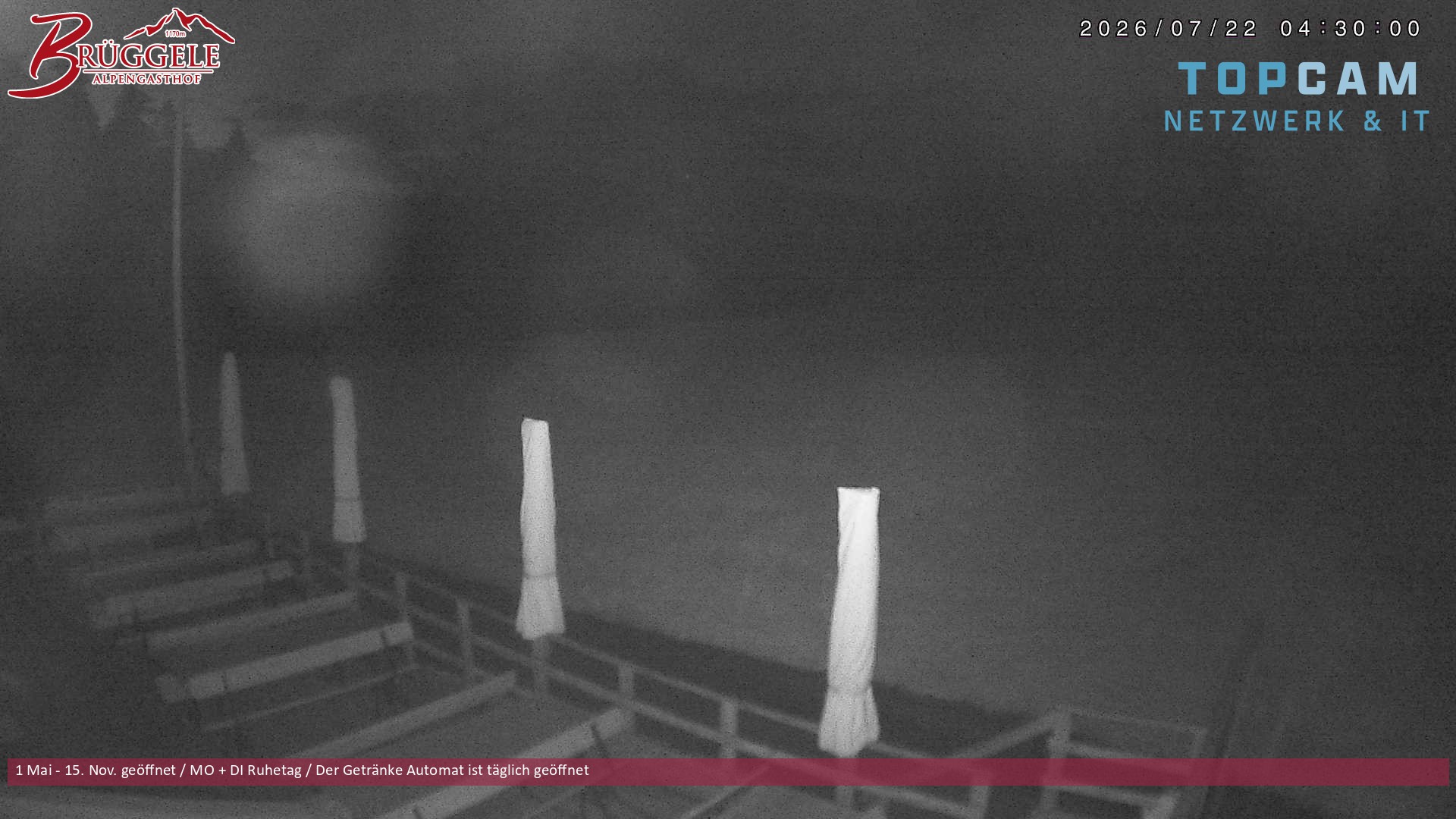 Archiv Foto Webcam Alberschwende, Alpengasthof Brüggele