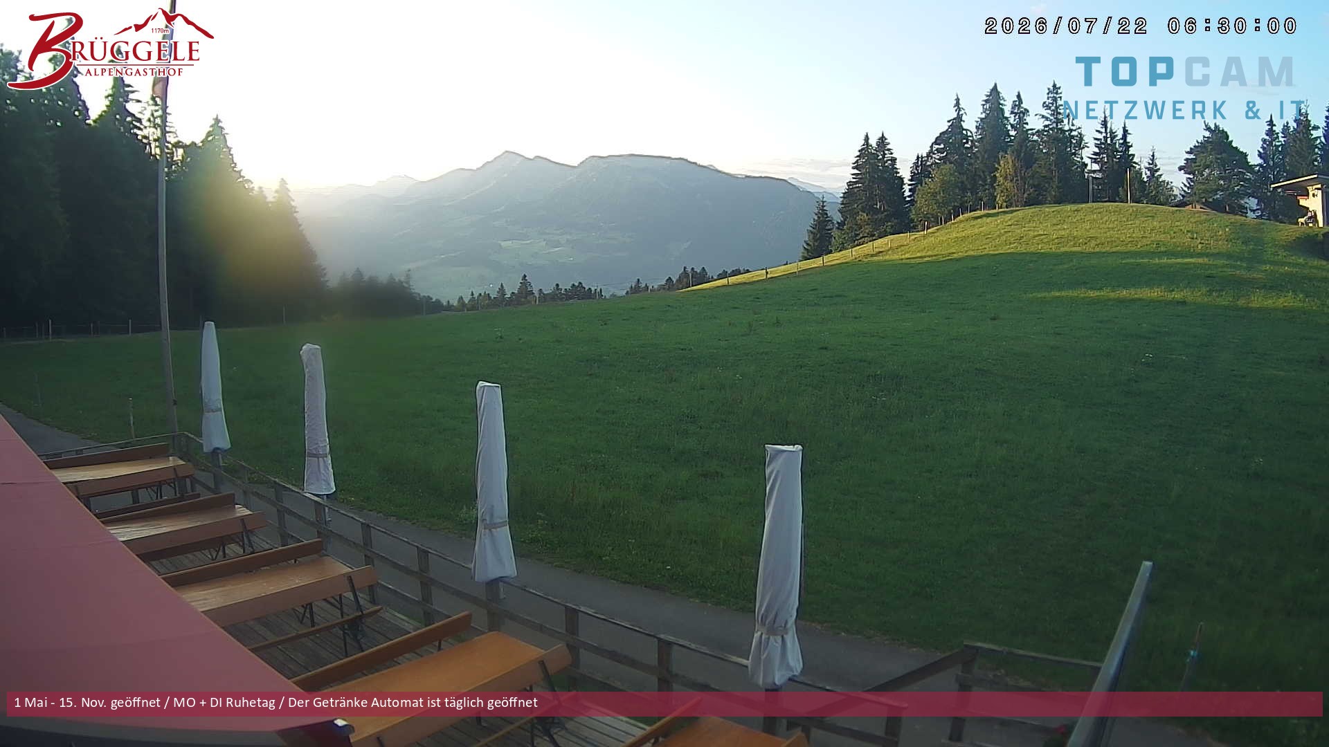 Archiv Foto Webcam Alberschwende, Alpengasthof Brüggele