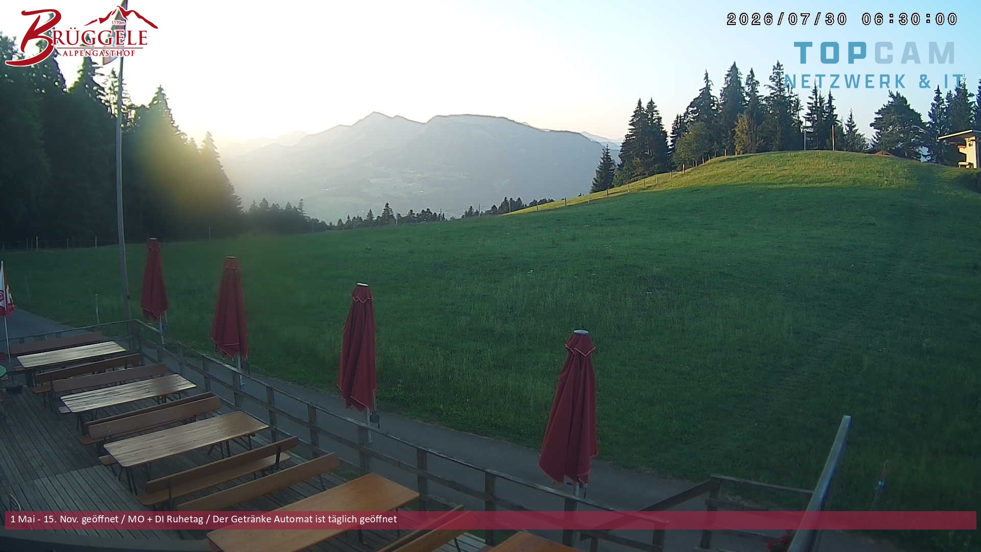 Archiv Foto Webcam Alberschwende, Alpengasthof Brüggele