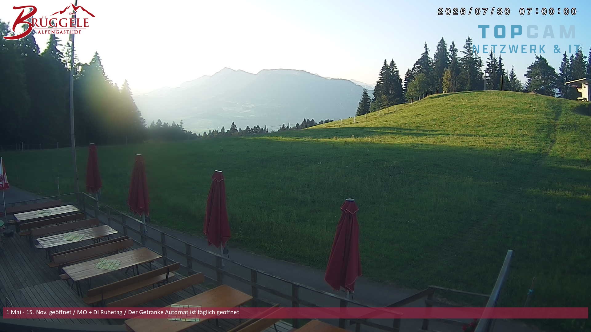 Archiv Foto Webcam Alberschwende, Alpengasthof Brüggele