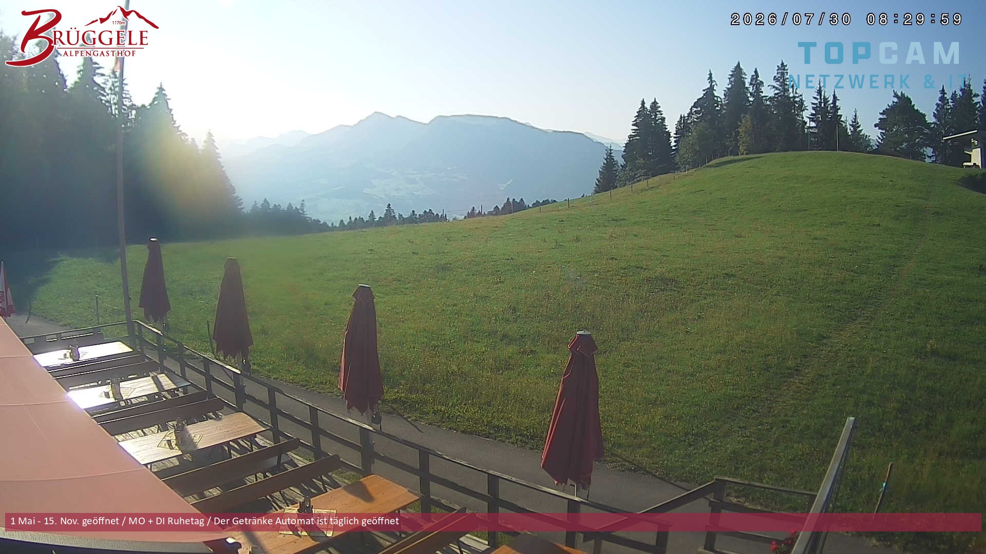 Archiv Foto Webcam Alberschwende, Alpengasthof Brüggele