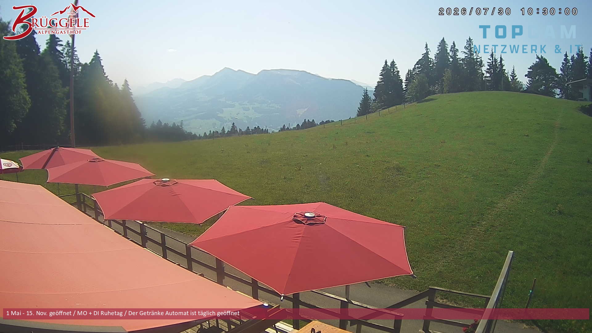 Archiv Foto Webcam Alberschwende, Alpengasthof Brüggele