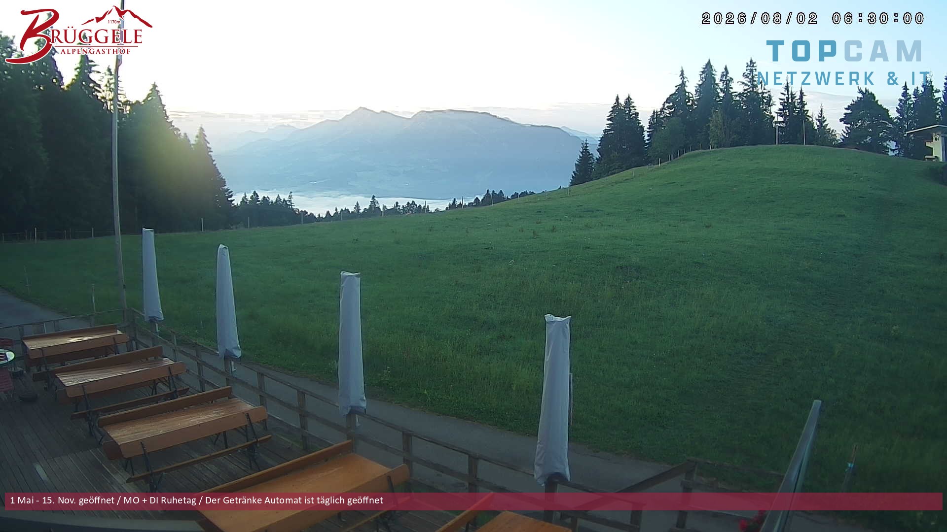 Archiv Foto Webcam Alberschwende, Alpengasthof Brüggele