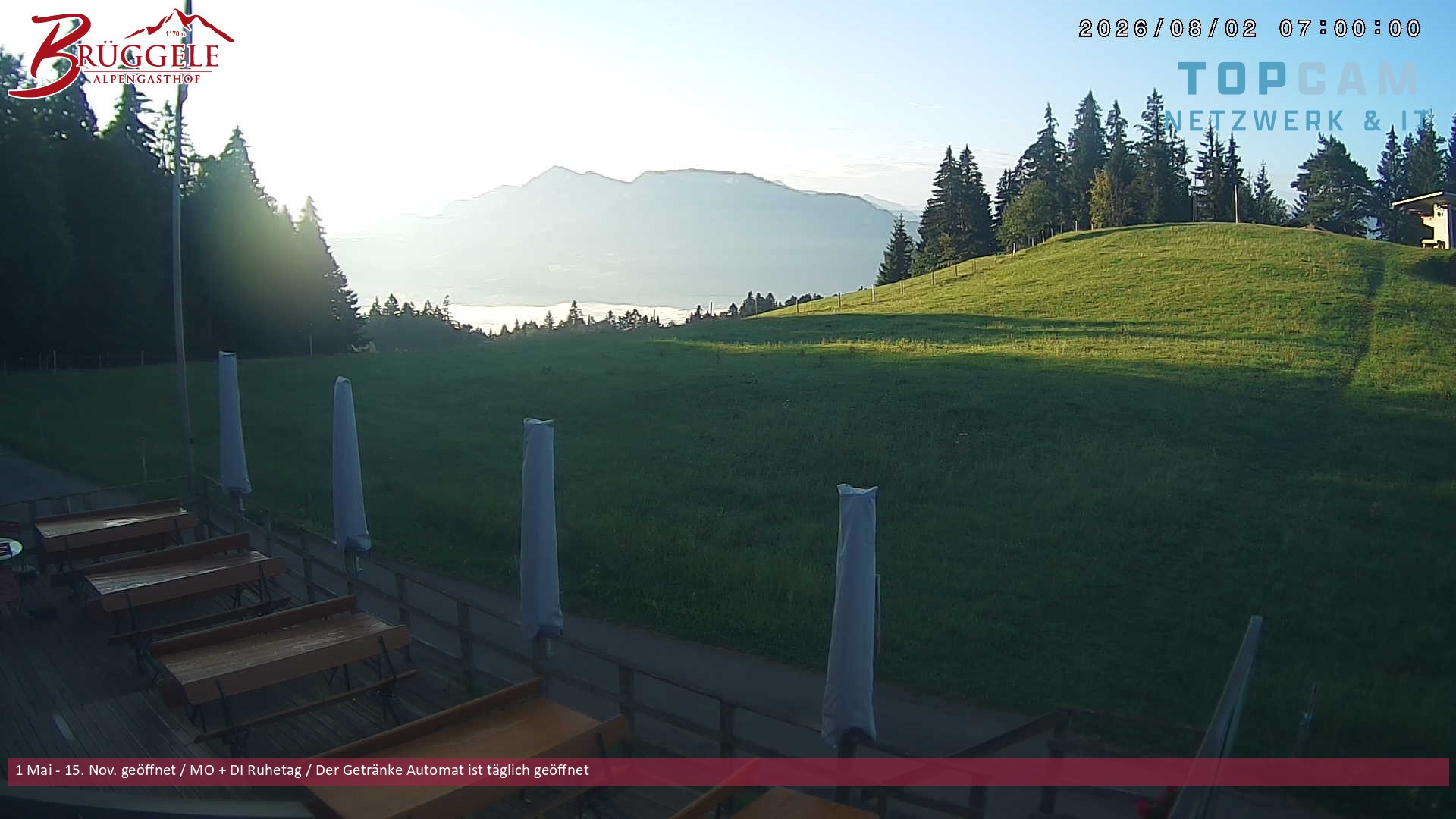 Archiv Foto Webcam Alberschwende, Alpengasthof Brüggele