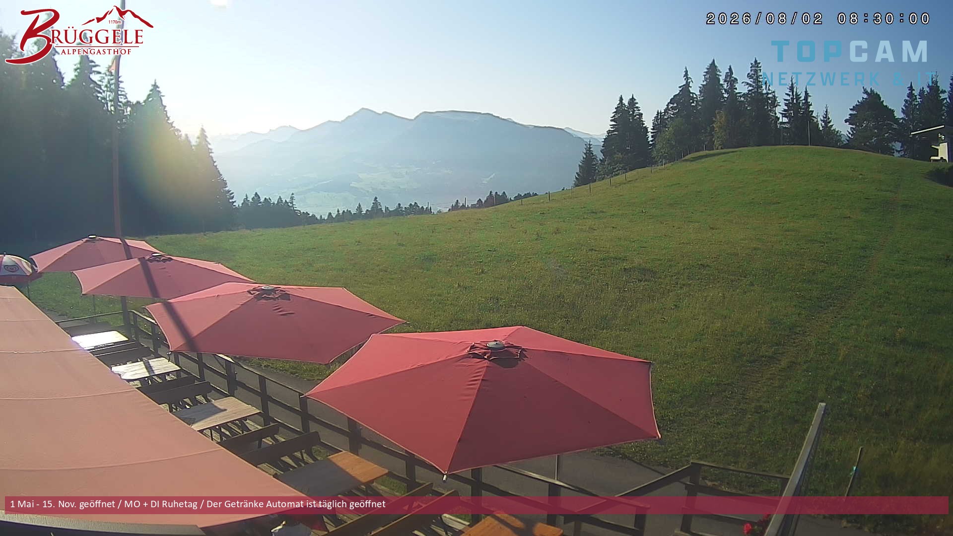 Archiv Foto Webcam Alberschwende, Alpengasthof Brüggele