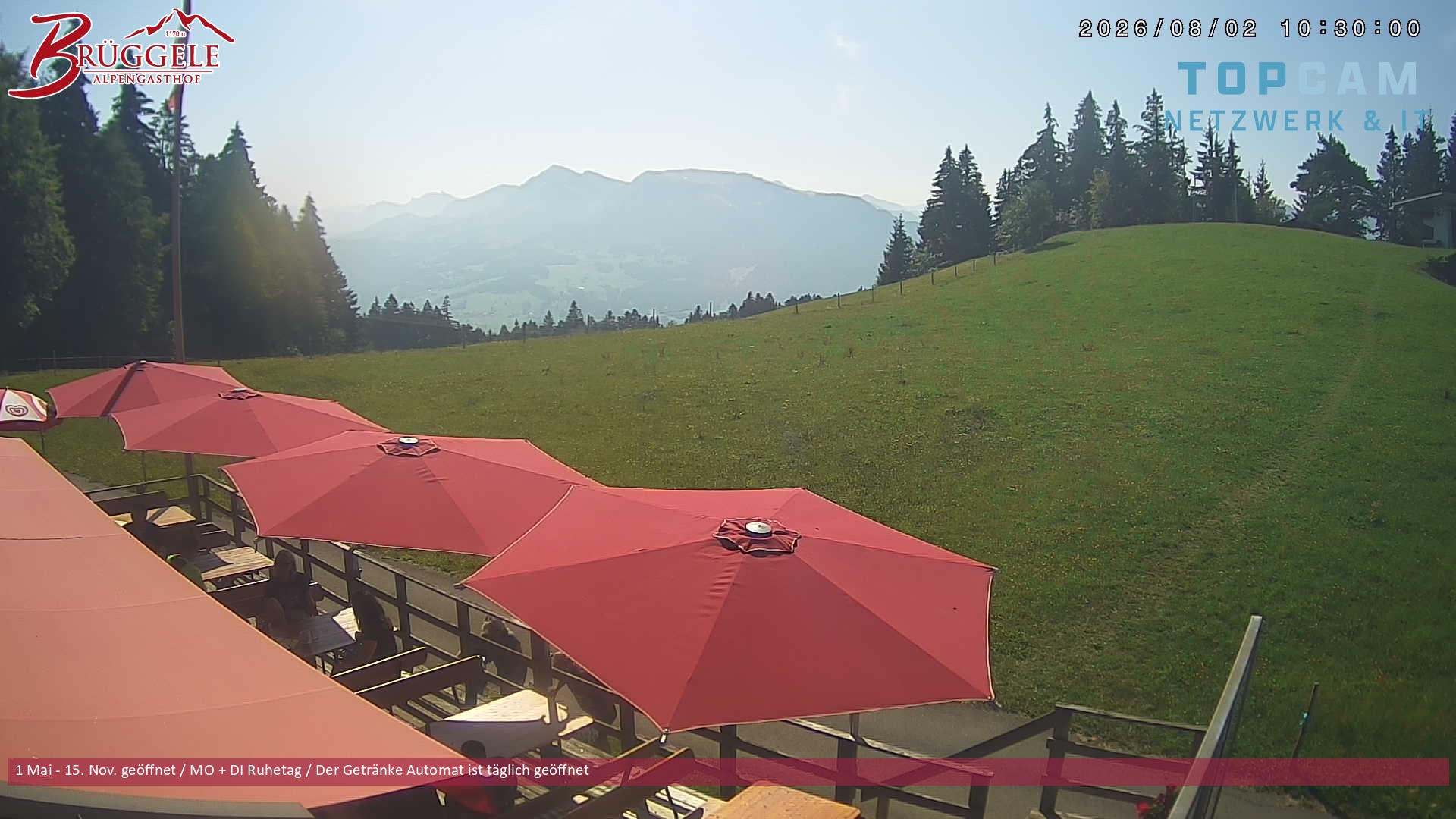 Archiv Foto Webcam Alberschwende, Alpengasthof Brüggele