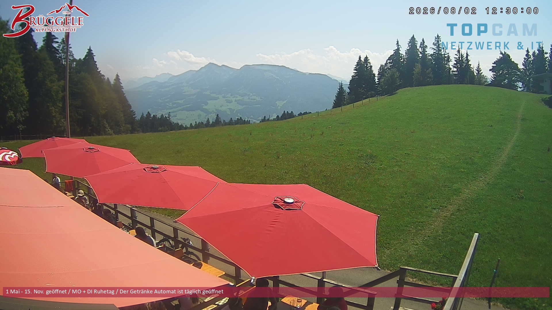 Archiv Foto Webcam Alberschwende, Alpengasthof Brüggele