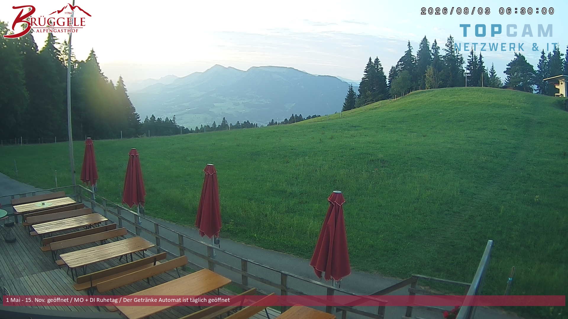 Archiv Foto Webcam Alberschwende, Alpengasthof Brüggele