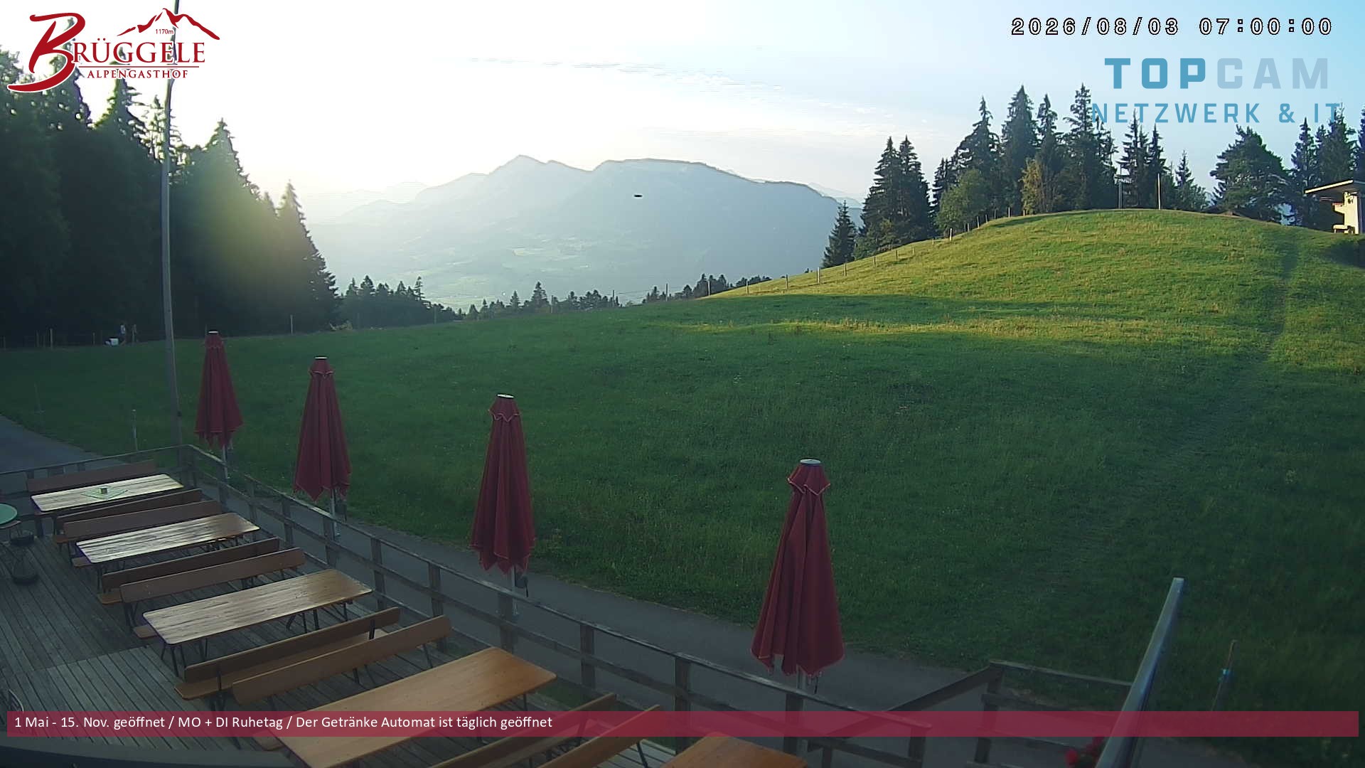 Archiv Foto Webcam Alberschwende, Alpengasthof Brüggele