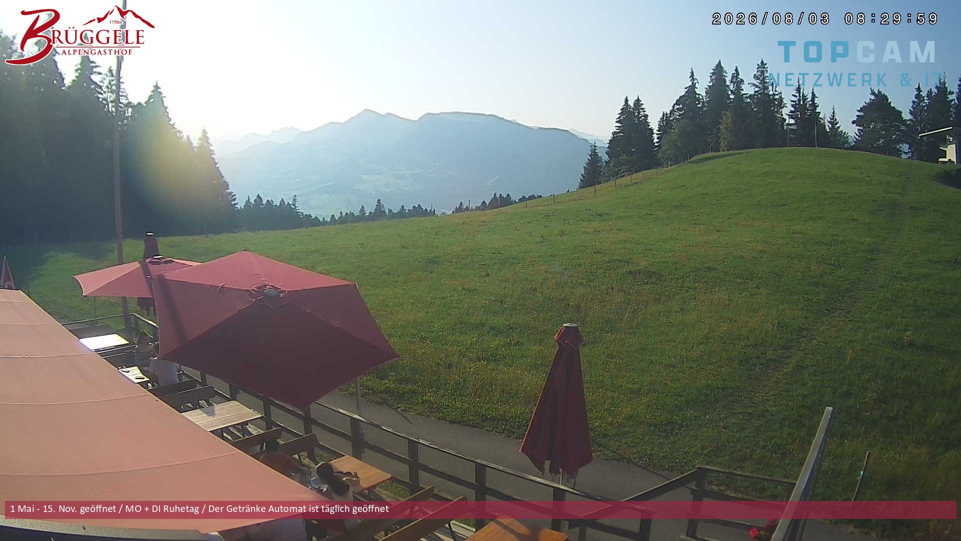 Archiv Foto Webcam Alberschwende, Alpengasthof Brüggele
