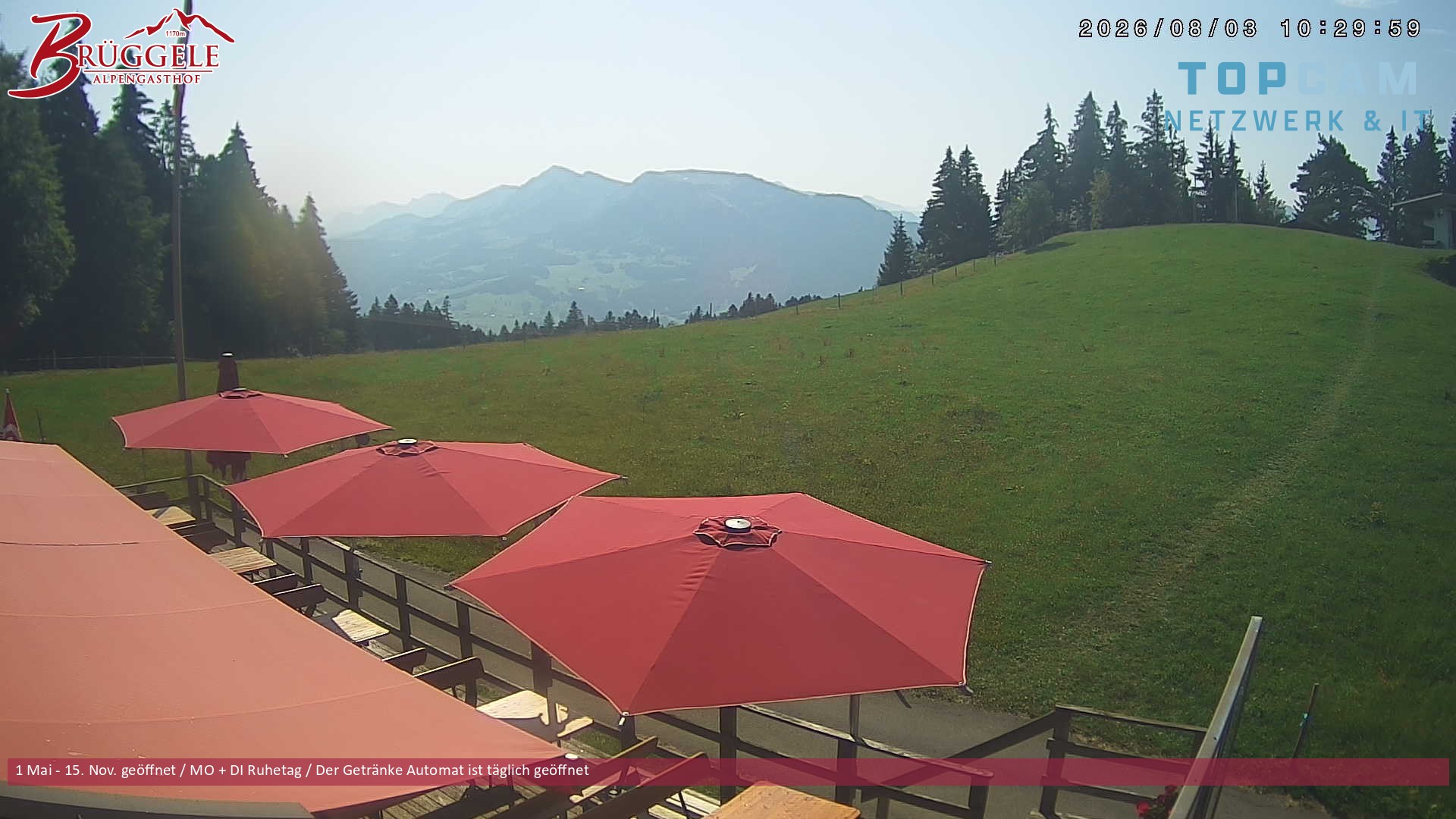 Archiv Foto Webcam Alberschwende, Alpengasthof Brüggele