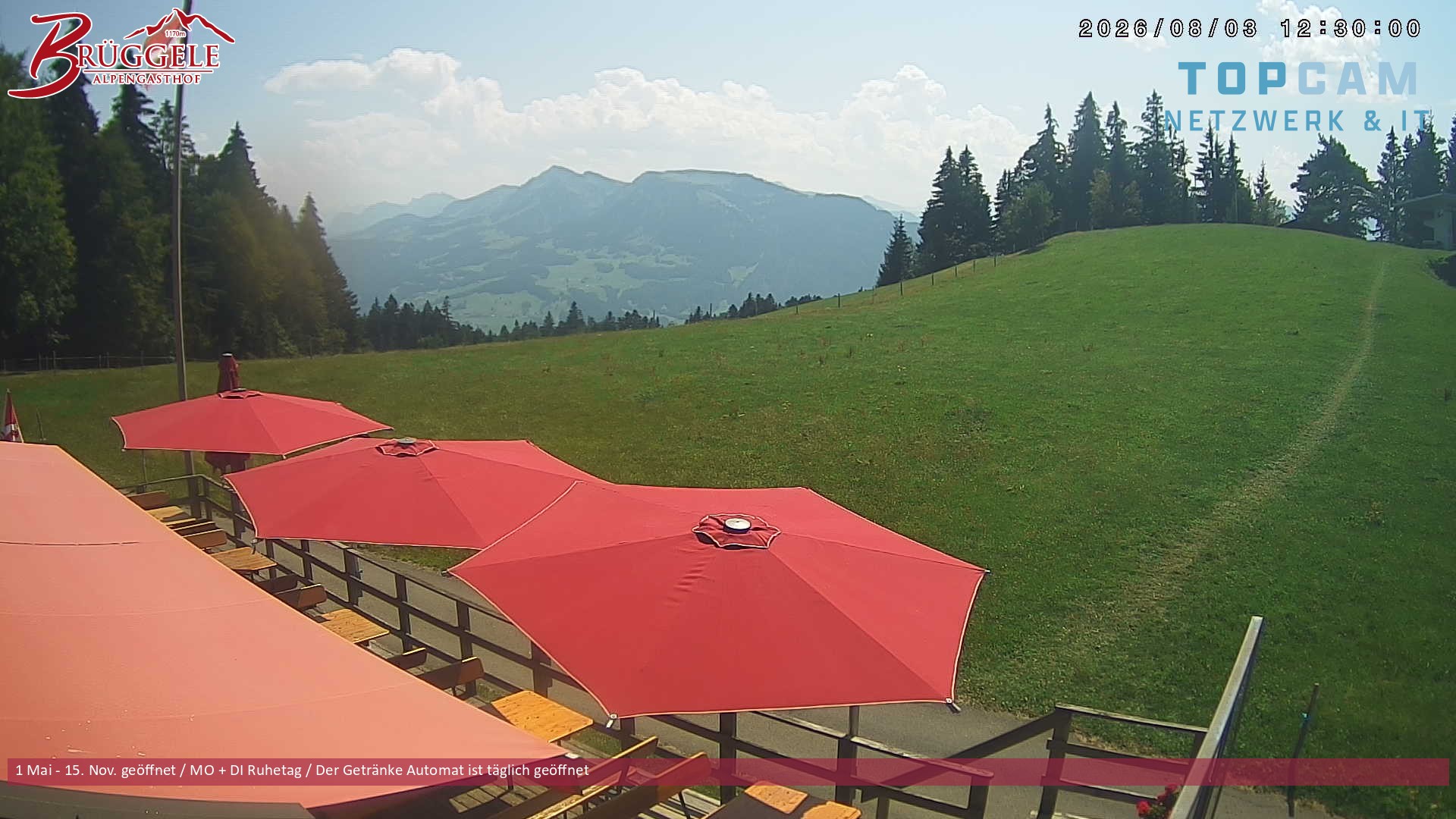 Archiv Foto Webcam Alberschwende, Alpengasthof Brüggele