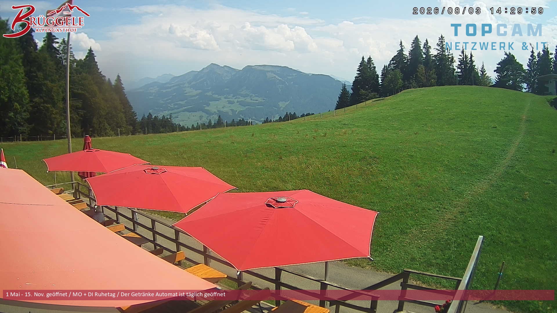 Archiv Foto Webcam Alberschwende, Alpengasthof Brüggele