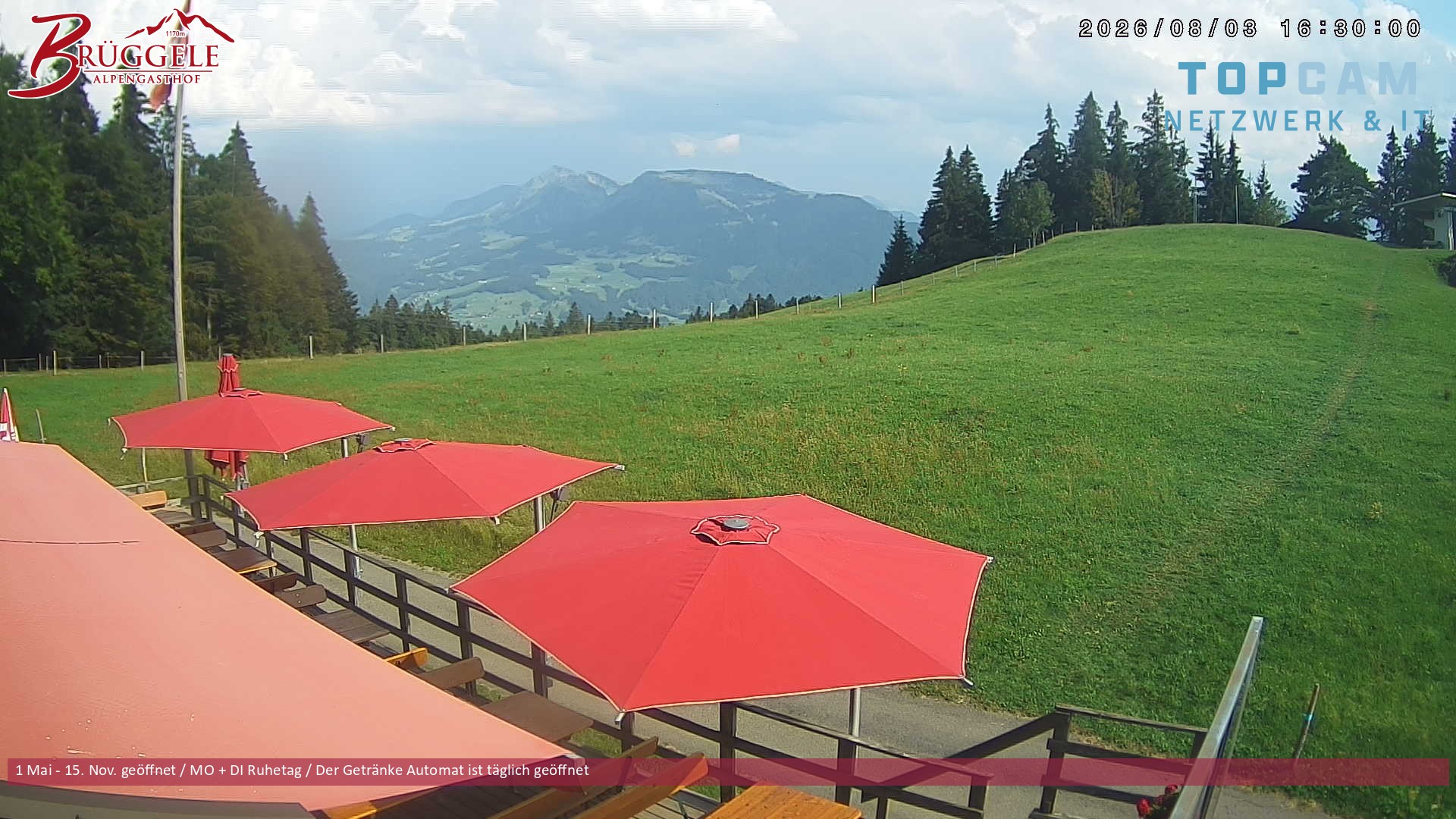 Archiv Foto Webcam Alberschwende, Alpengasthof Brüggele