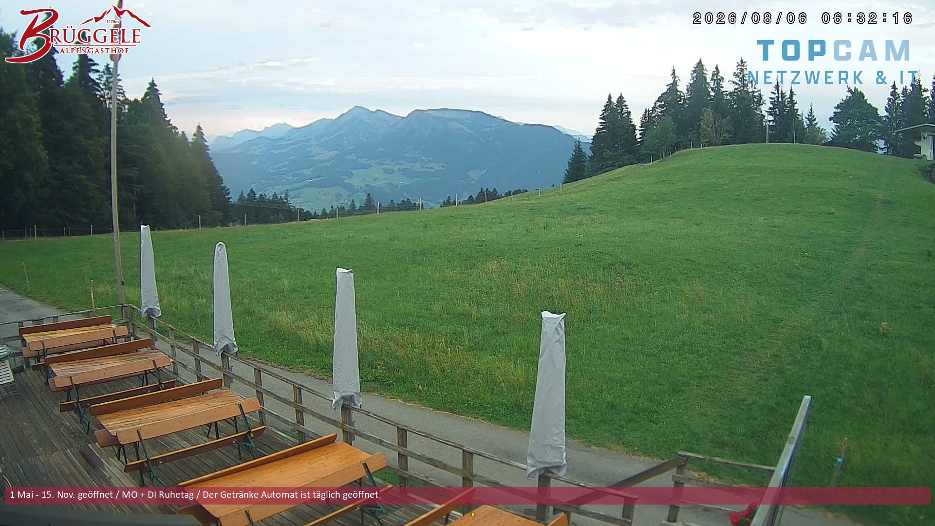 Archiv Foto Webcam Alberschwende, Alpengasthof Brüggele