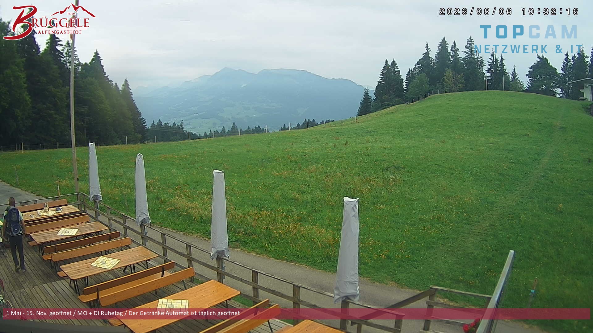 Archiv Foto Webcam Alberschwende, Alpengasthof Brüggele