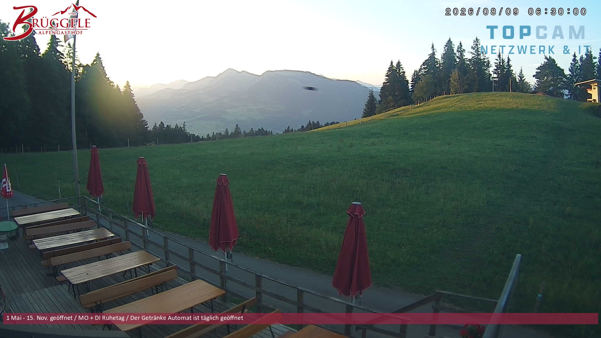 Archiv Foto Webcam Alberschwende, Alpengasthof Brüggele