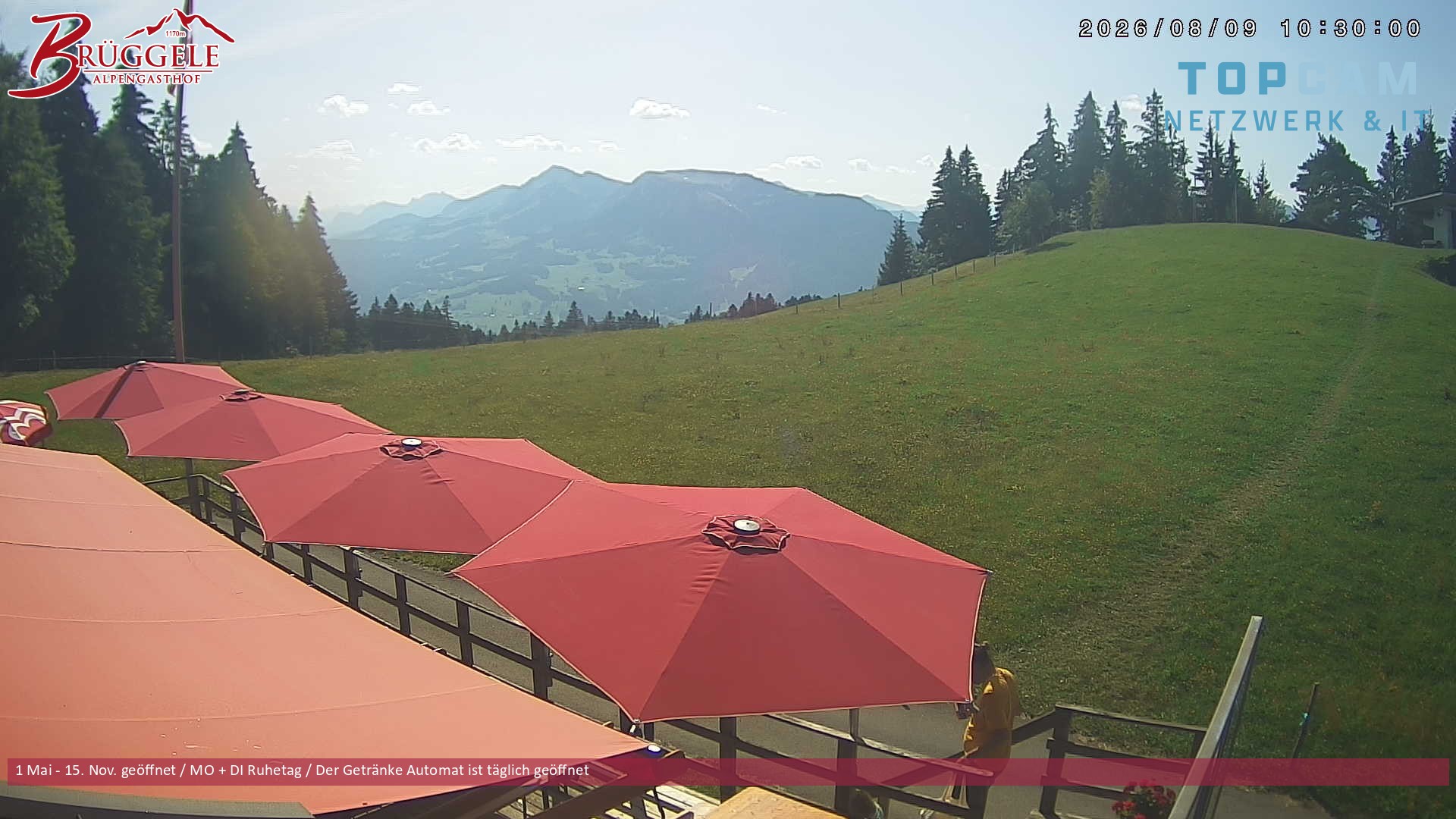 Archiv Foto Webcam Alberschwende, Alpengasthof Brüggele