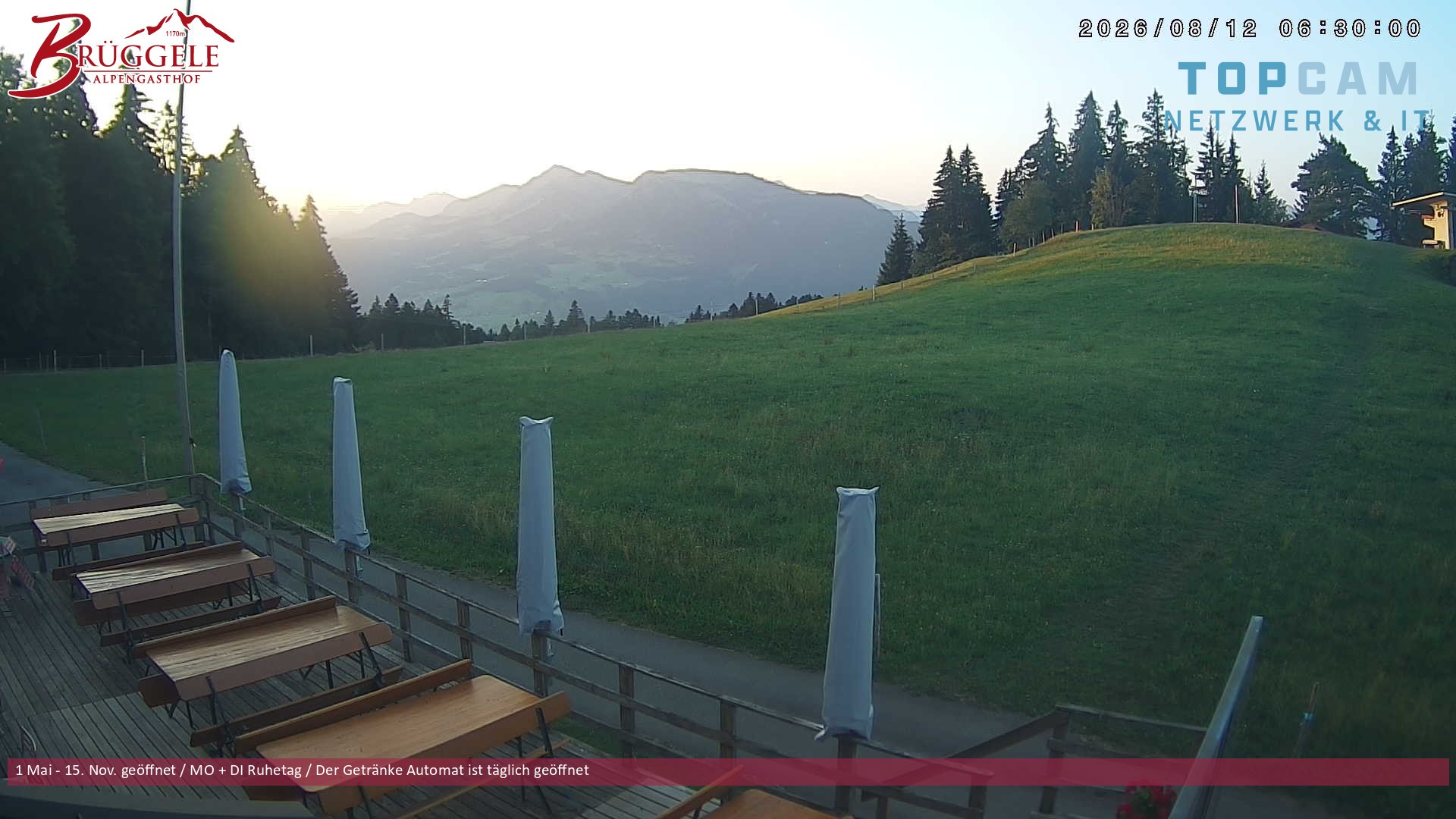 Archiv Foto Webcam Alberschwende, Alpengasthof Brüggele