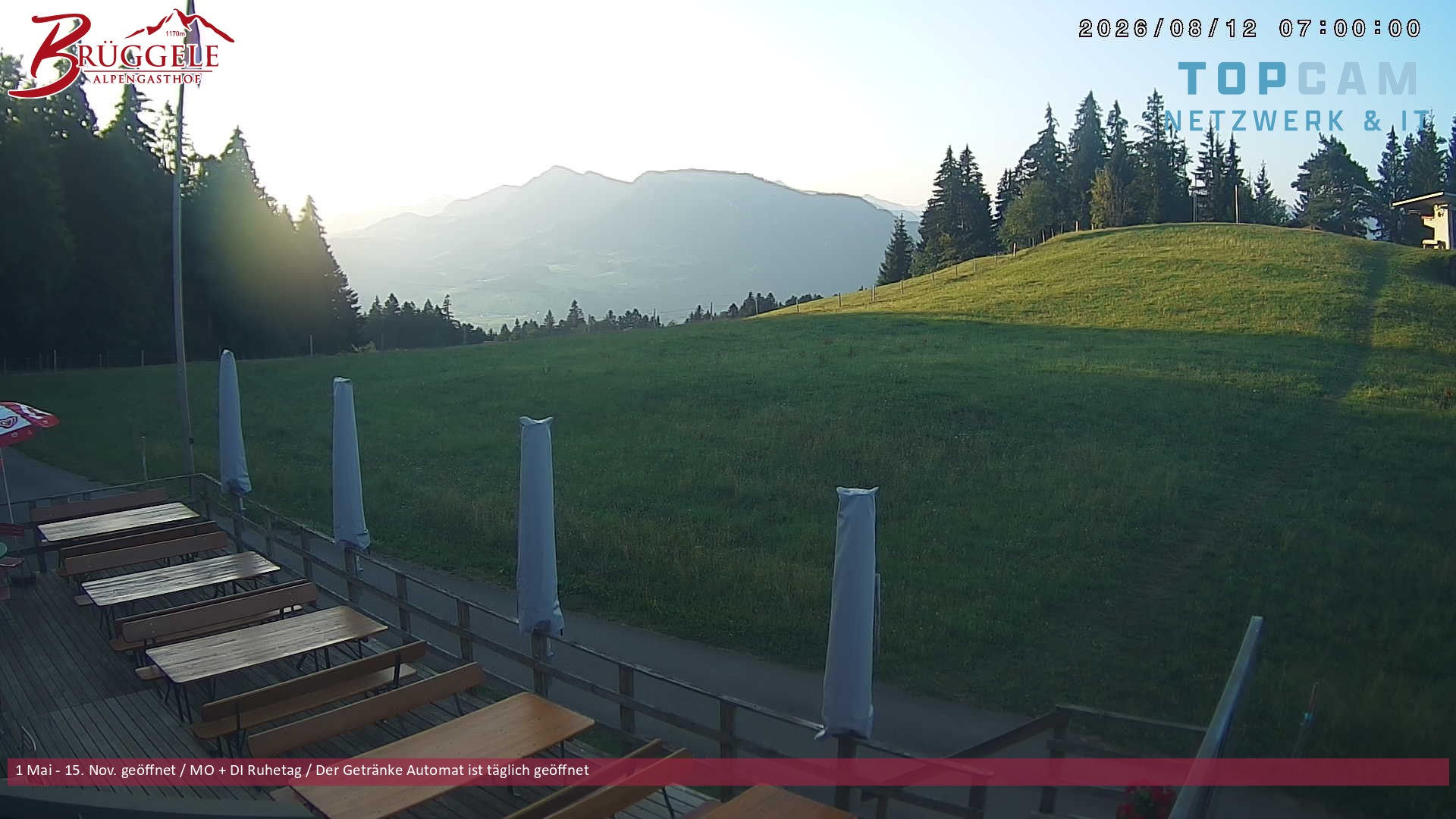 Archiv Foto Webcam Alberschwende, Alpengasthof Brüggele