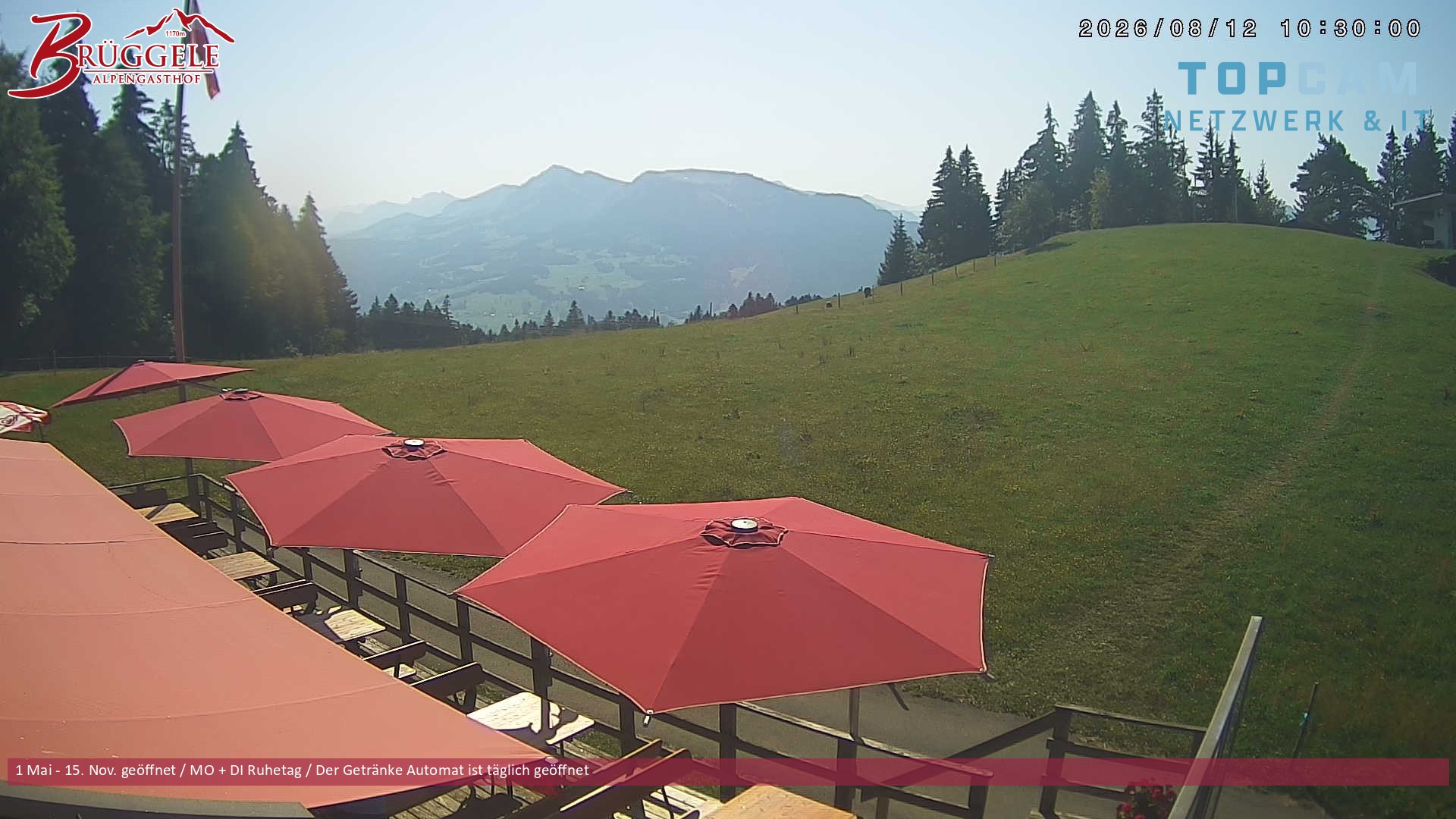 Archiv Foto Webcam Alberschwende, Alpengasthof Brüggele