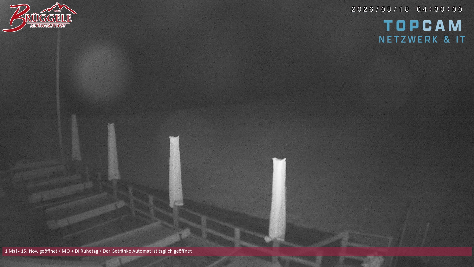 Archived image Webcam Alberschwende, mountain restaurant Brueggele