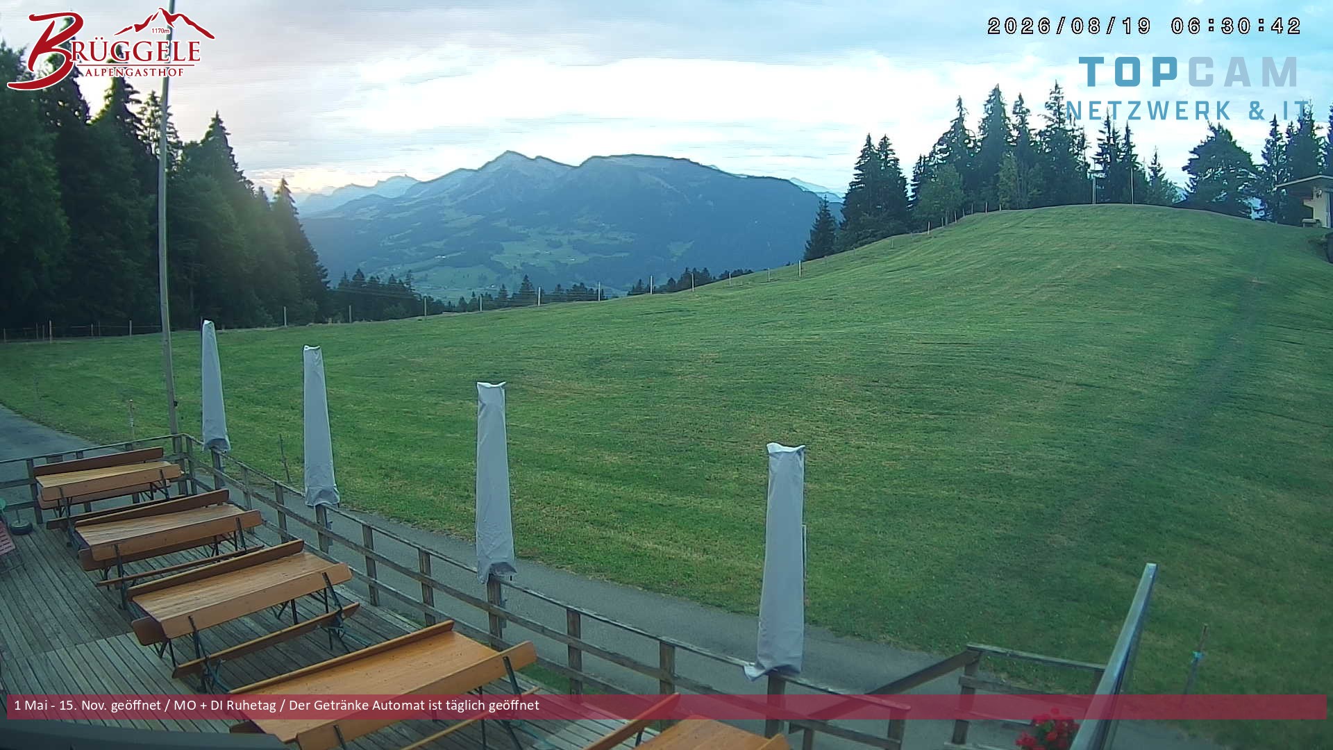 Archiv Foto Webcam Alberschwende, Alpengasthof Brüggele